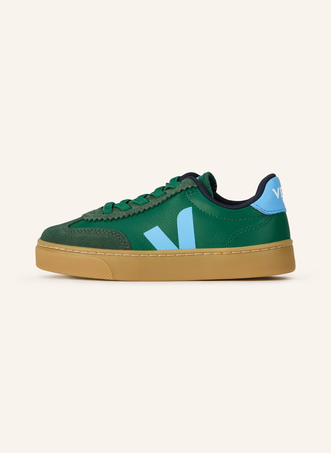 VEJA Sneaker VOLLEY: ZIELONY / JASNONIEBIESKI