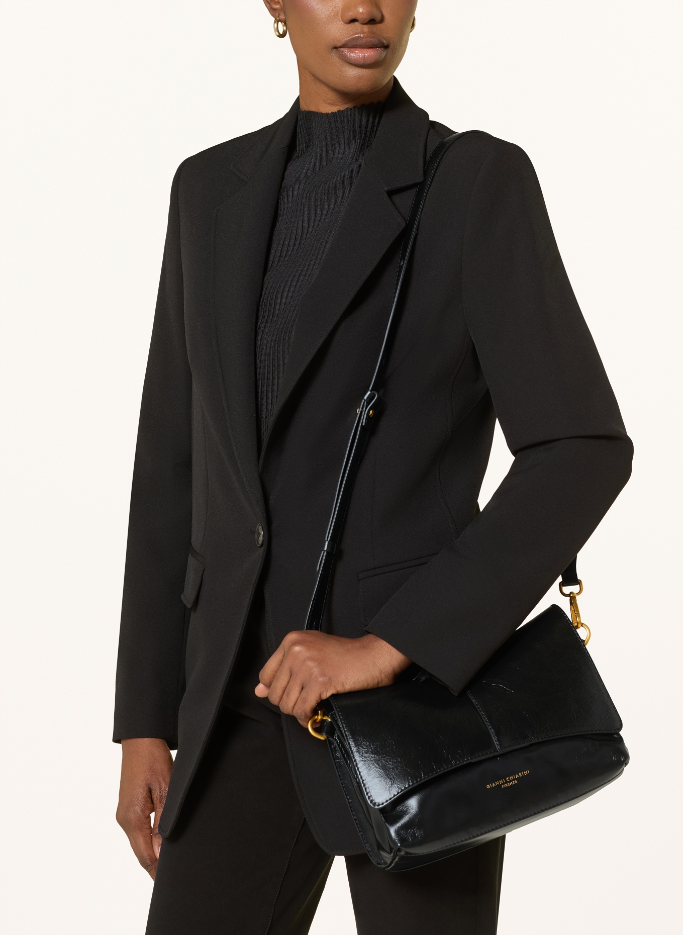 GIANNI CHIARINI Schoudertas DIVA: ZWART