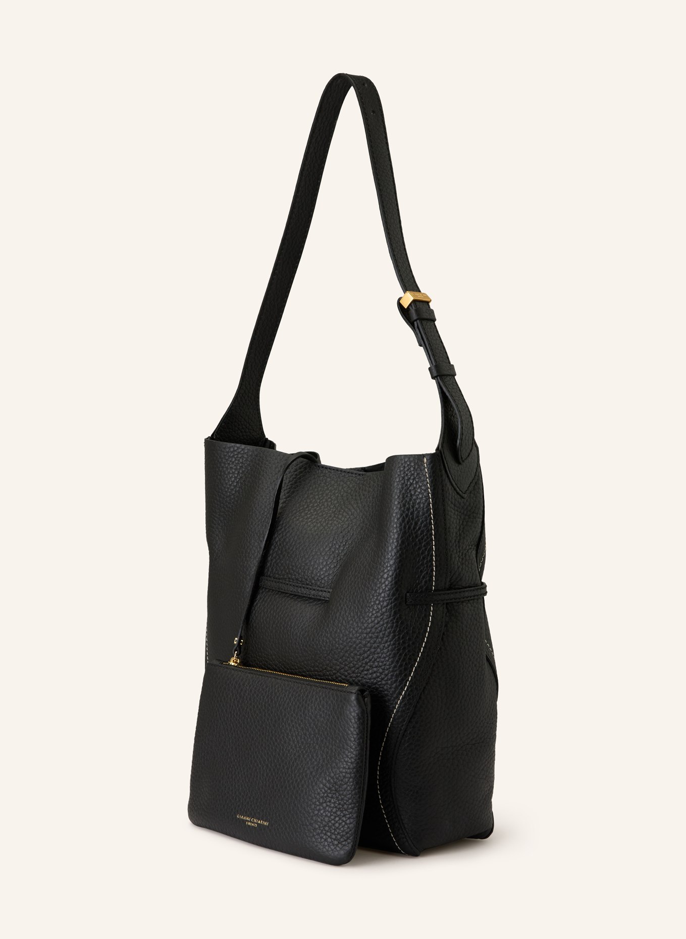 GIANNI CHIARINI Taška SIENNA s pouzdrem: ČERNÁ