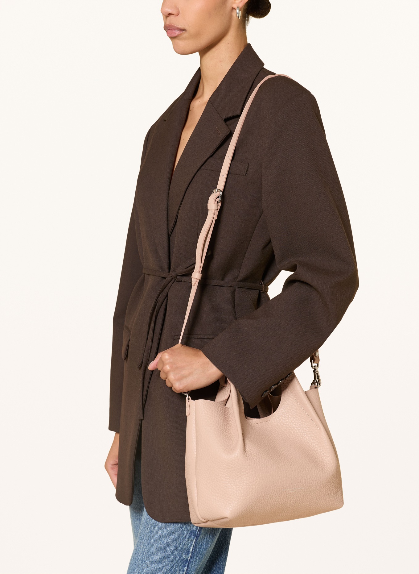 GIANNI CHIARINI Schoudertas DUA MEDIUM met etui: ROSÉ