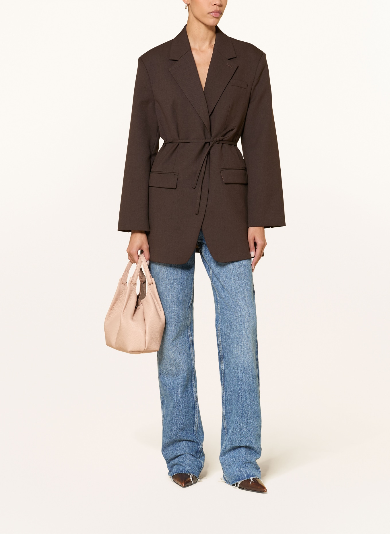 GIANNI CHIARINI Schoudertas DUA MEDIUM met etui: ROSÉ