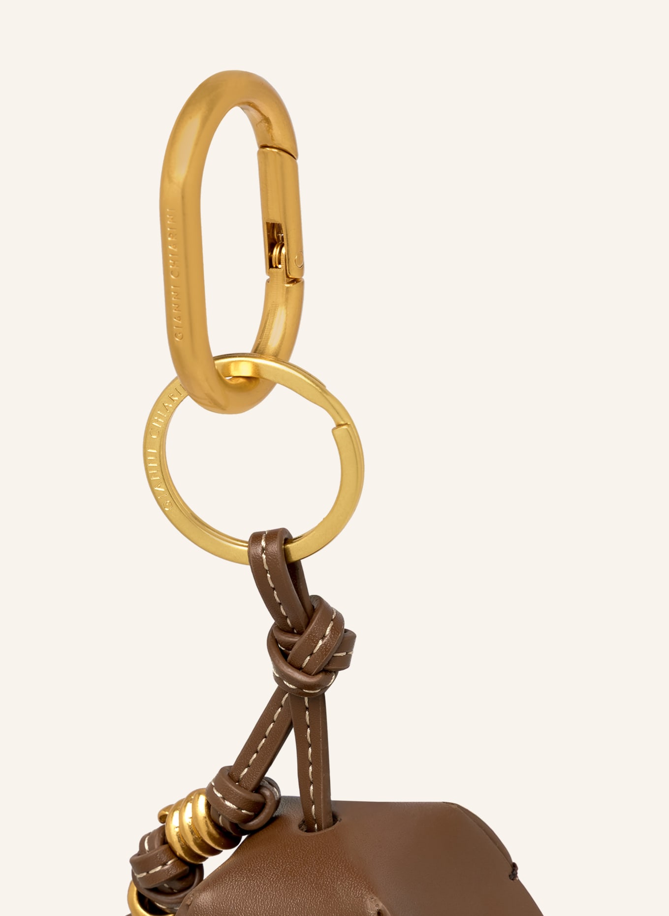 GIANNI CHIARINI Brelok do torebki FLOWER: BRĄZOWY / ZŁOTY / RÓŻOWY