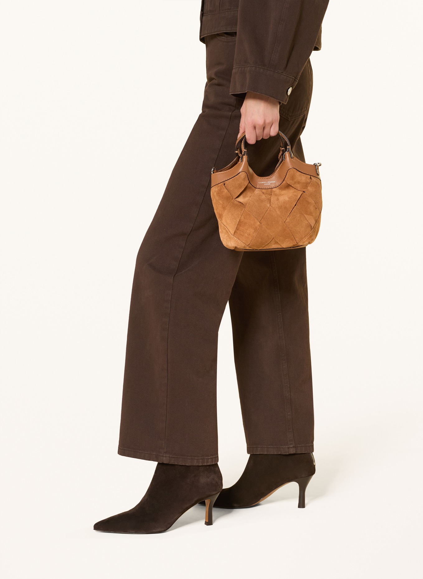 GIANNI CHIARINI drawstring bag: BROWN