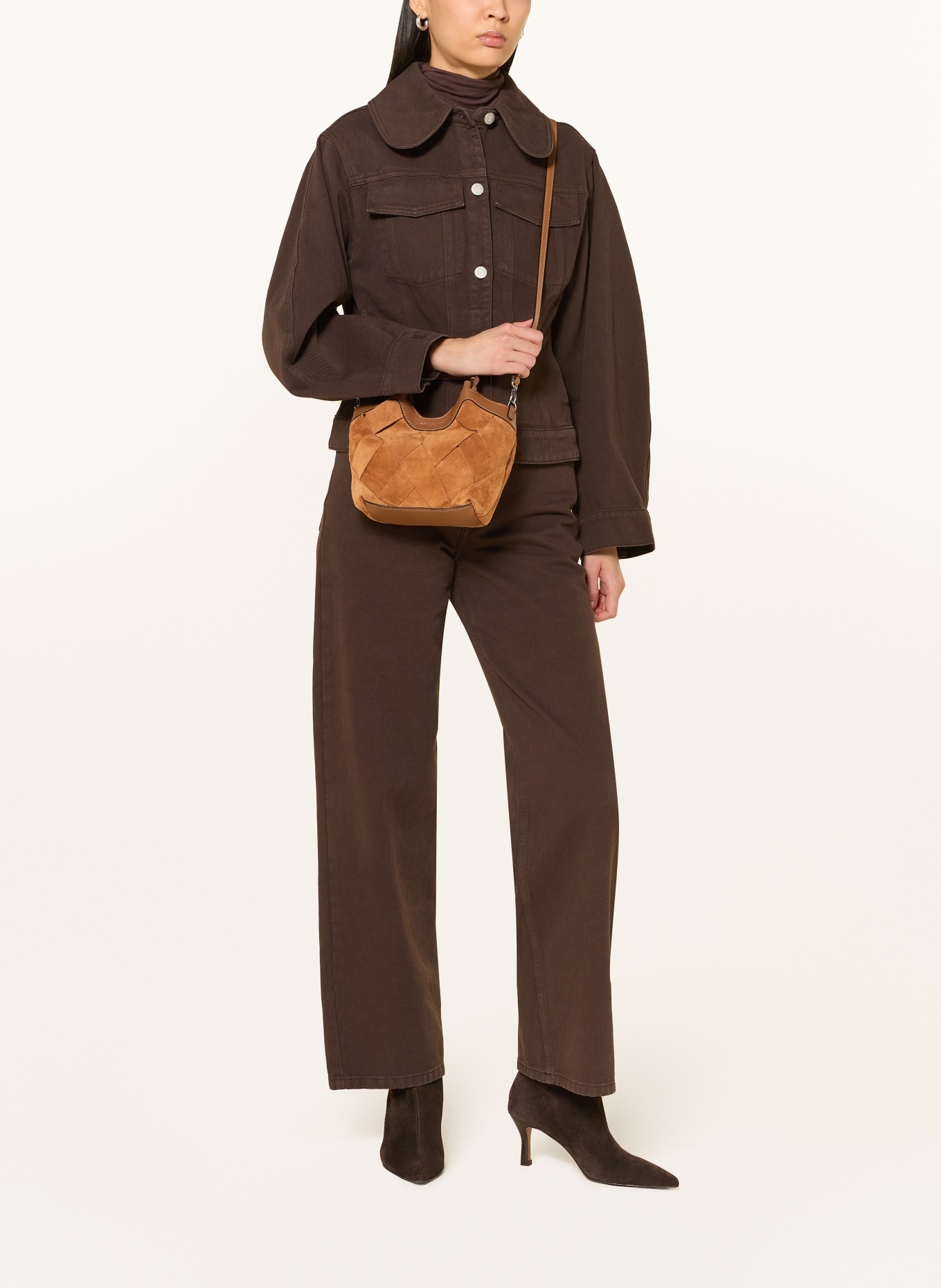 GIANNI CHIARINI drawstring bag: BROWN