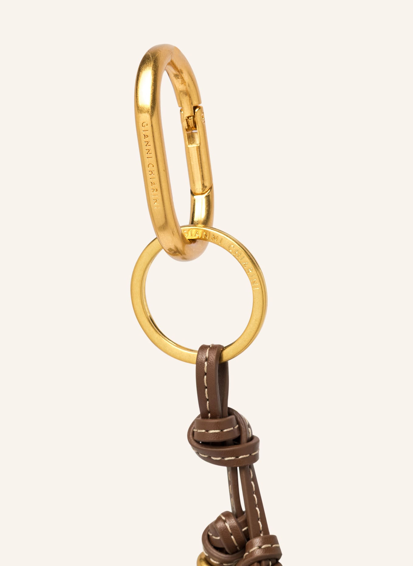 GIANNI CHIARINI Brelok do torebki KAKTUS: ZIELONY / ZŁOTY / POMARAŃCZOWY