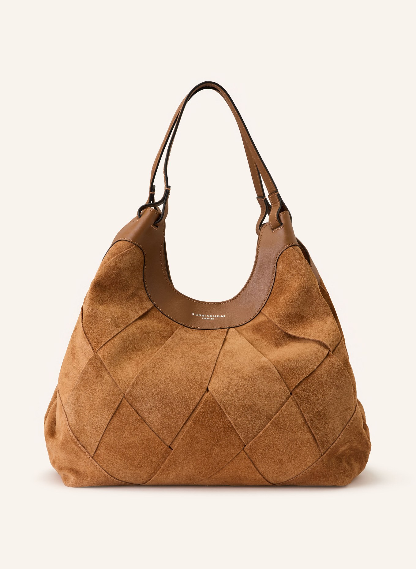 GIANNI CHIARINI Beuteltasche DUA LARGE mit Pouch: BRAUN