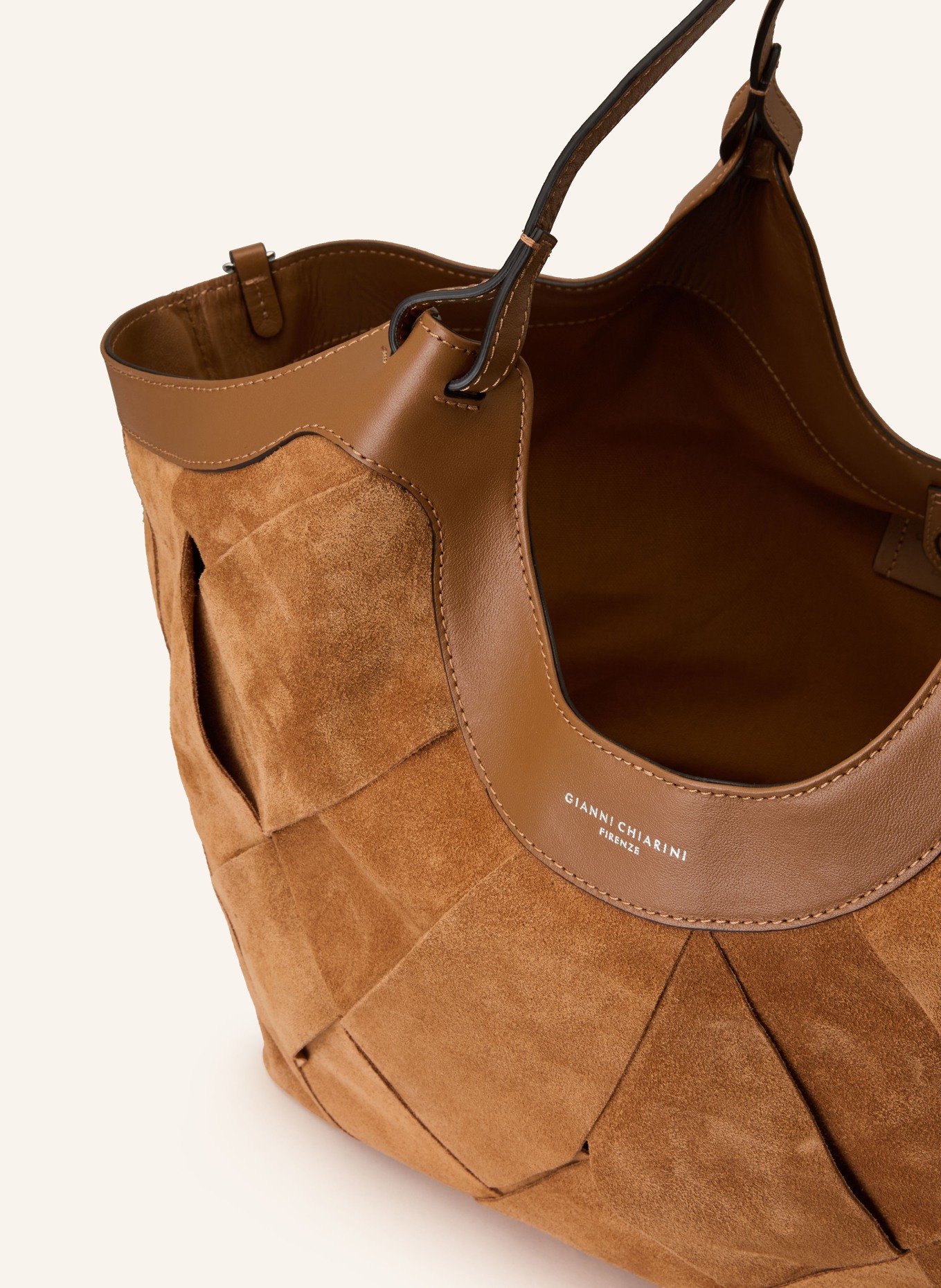 GIANNI CHIARINI Beuteltasche DUA LARGE mit Pouch: BRAUN