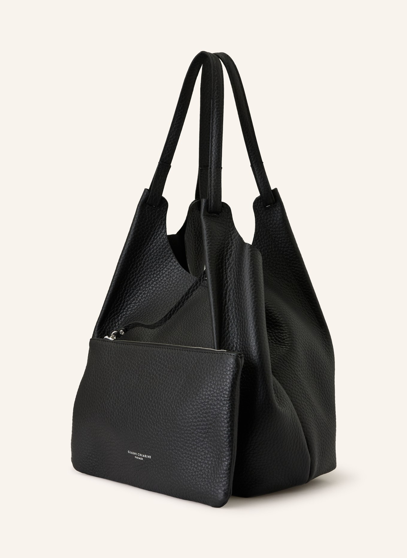 GIANNI CHIARINI Shopper DUA XL mit Pouch: SCHWARZ