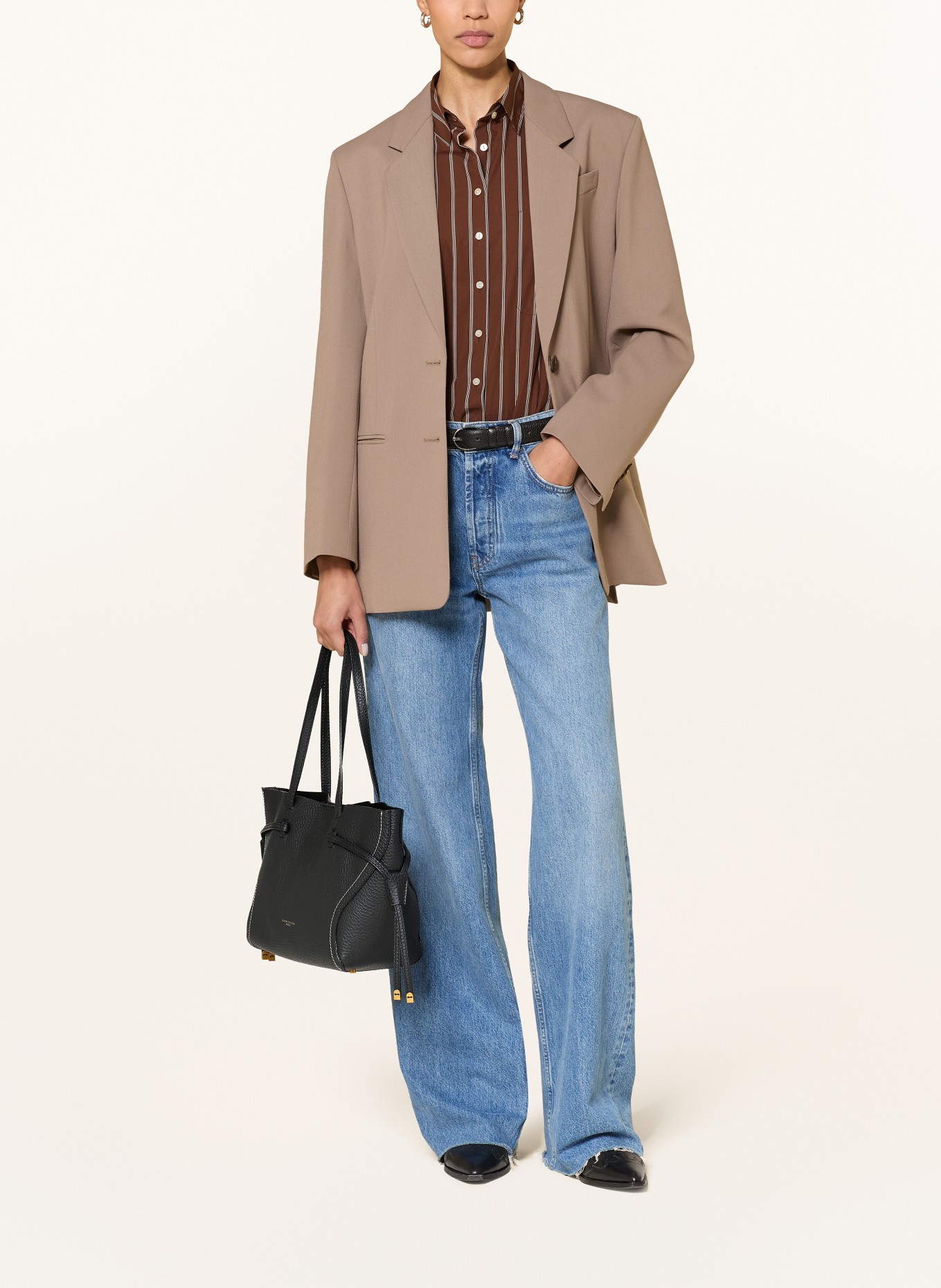 GIANNI CHIARINI Shopper VIOLETTE met etui: ZWART