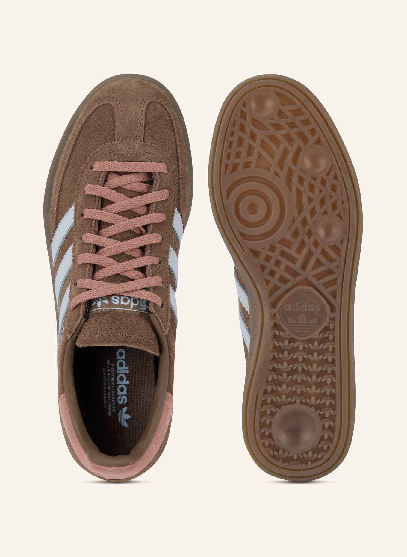 adidas Originals Sneaker HANDBALL SPEZIAL: DUNKELBRAUN / ALTROSA / HELLBLAU