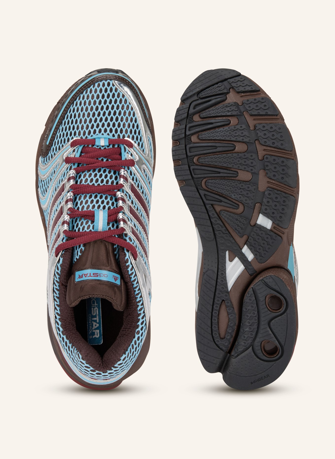 adidas Originals Buty sportowe ADISTAR CONTROL 5: TURKUSOWY / SREBRNY / CIEMNOBRĄZOWY