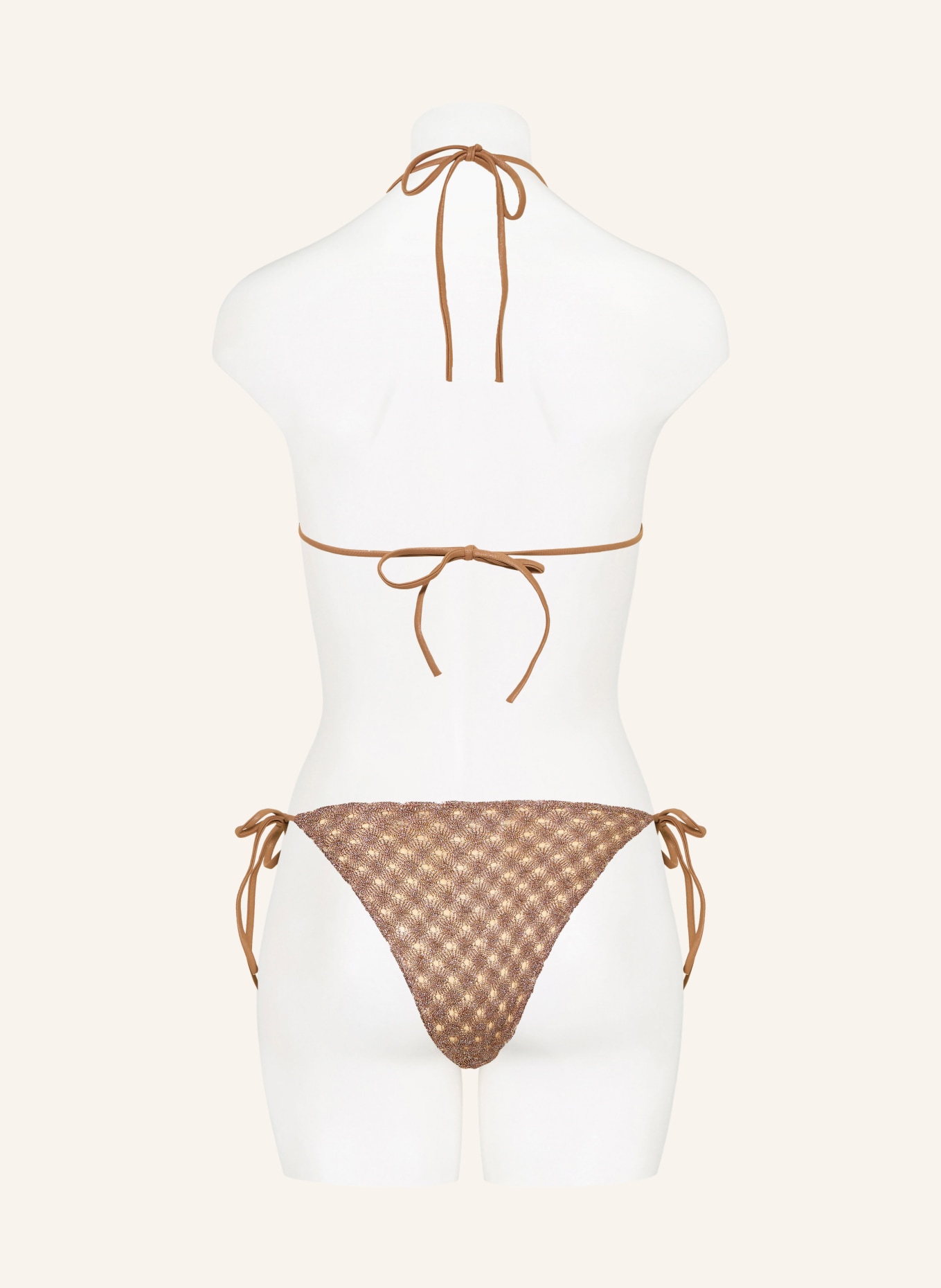 MISSONI Triangel-Bikini mit Glitzergarn: BRAUN