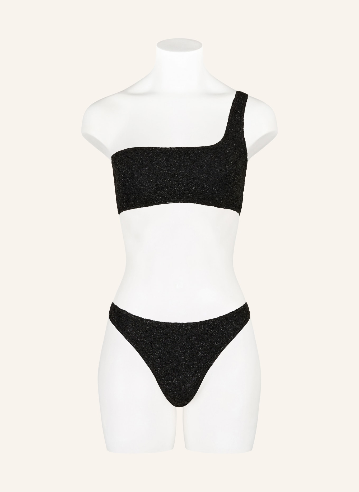 MISSONI One-Shoulder-Bikini mit Glitzergarn: SCHWARZ