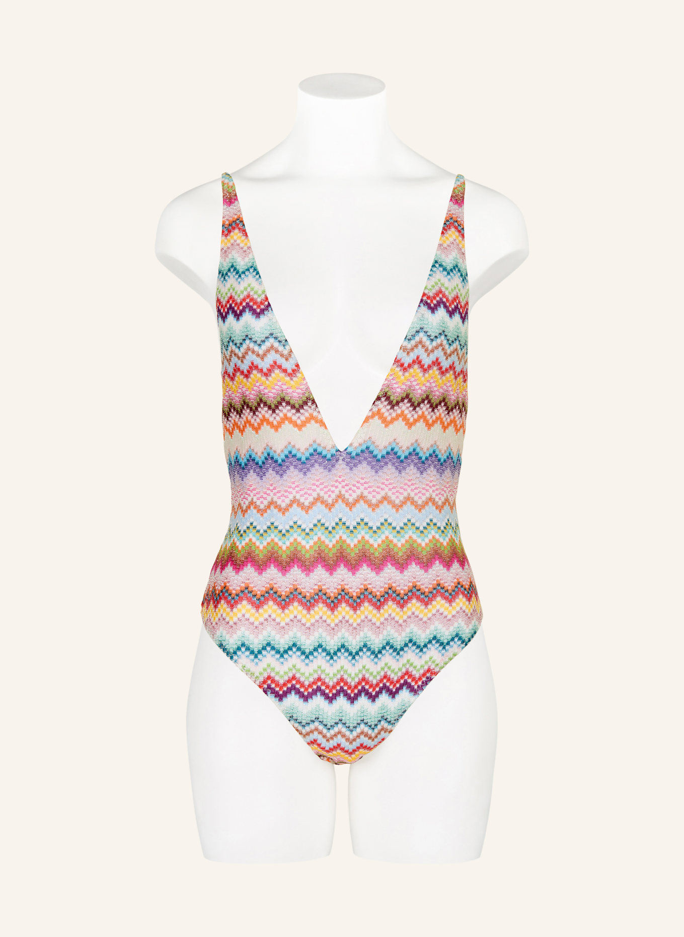 MISSONI Swimsuit with glitter thread: PINK / TURQUOISE / LIGHT BLUE