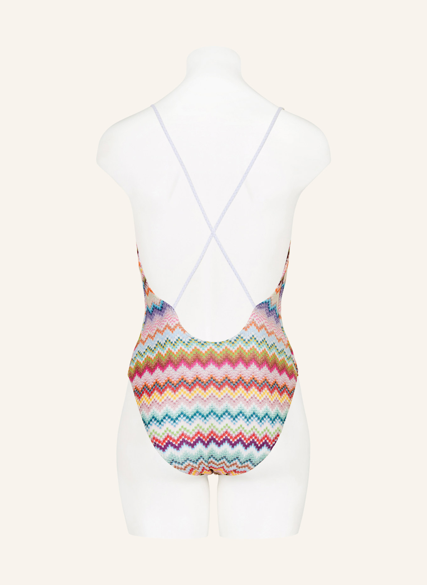 MISSONI Swimsuit with glitter thread: PINK / TURQUOISE / LIGHT BLUE