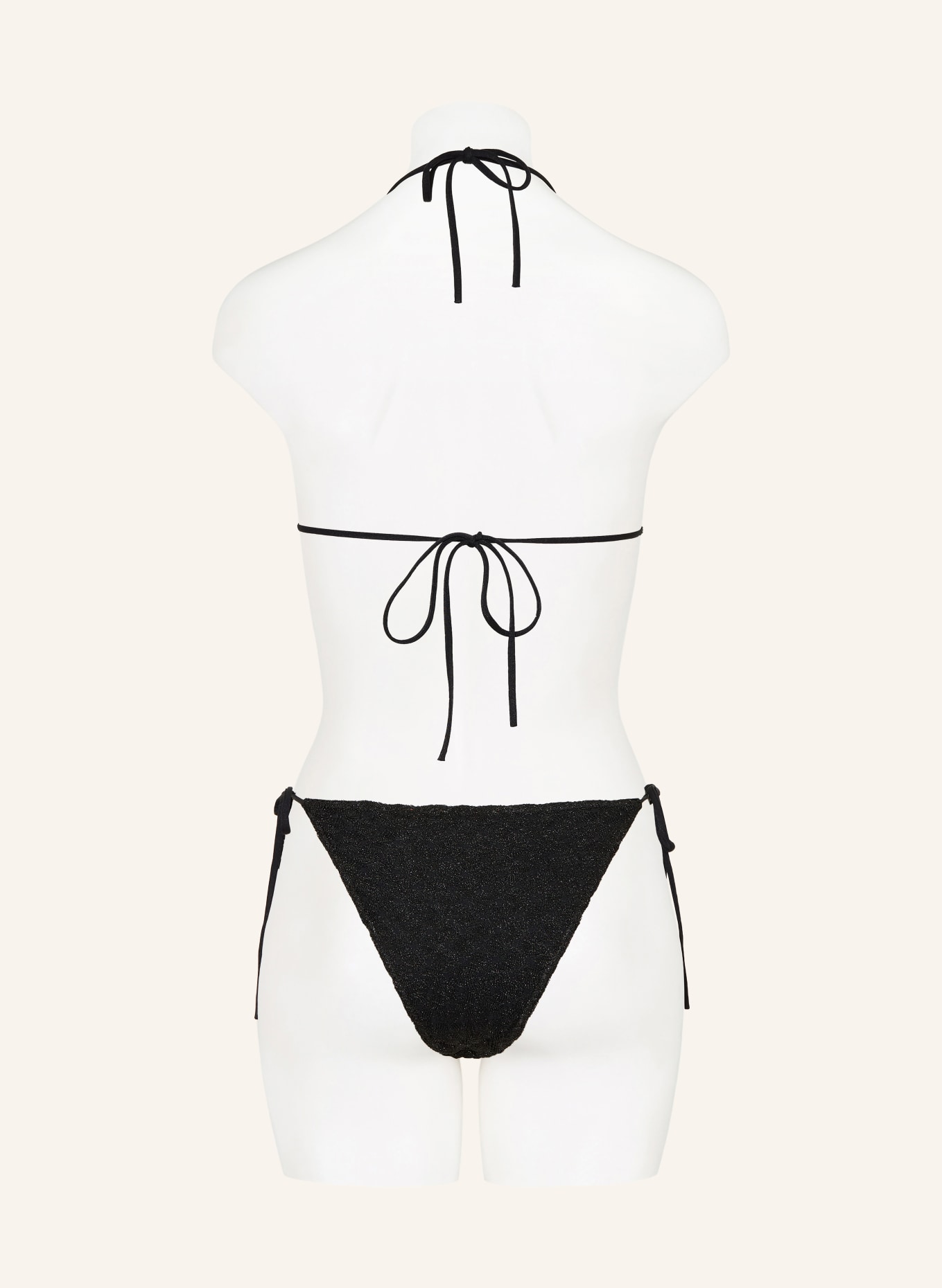 MISSONI Triangle bikini with glitter thread: BLACK