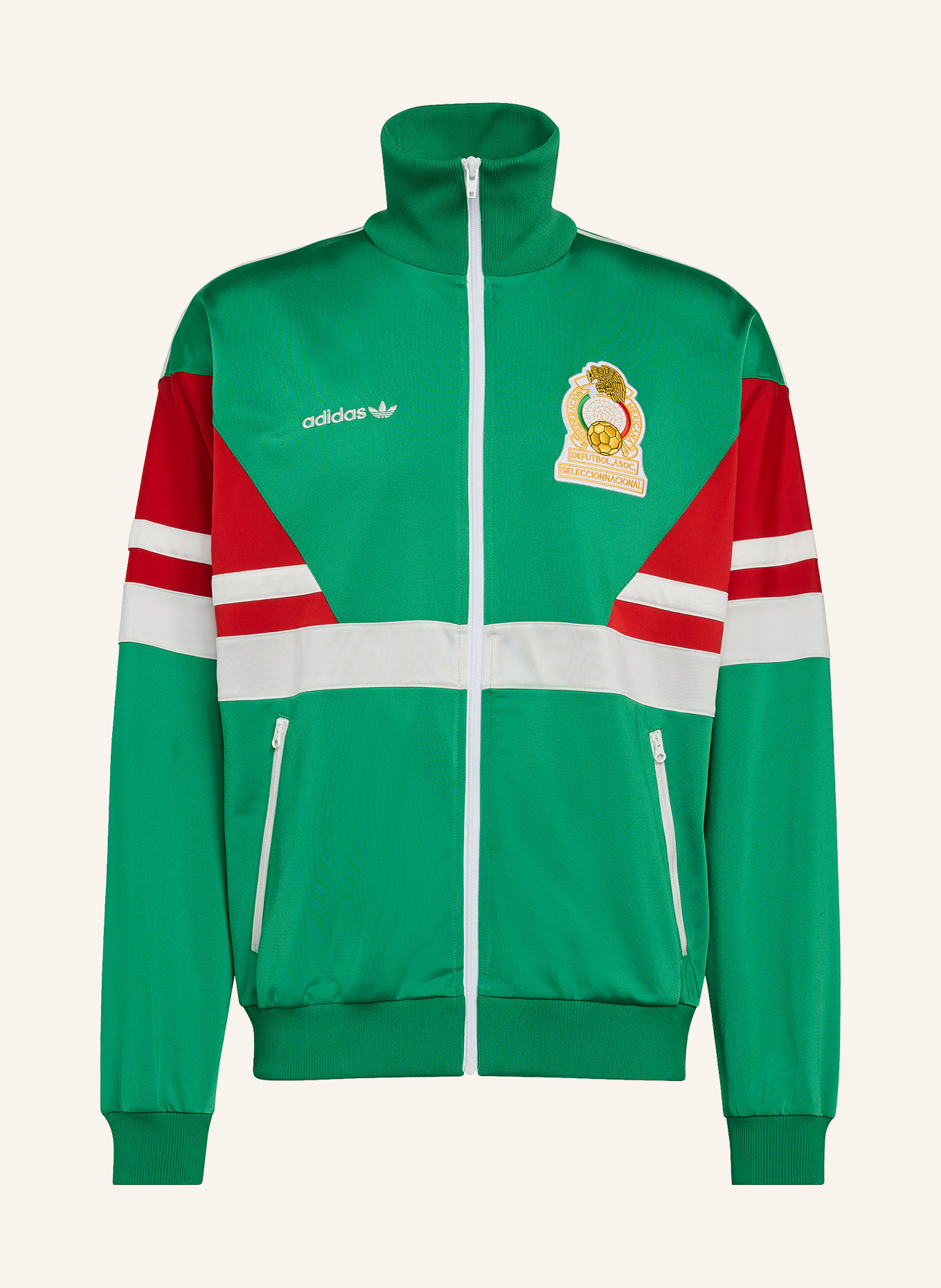 adidas Trainingsjacke MEXIKO 86: GRÜN / ROT / WEISS