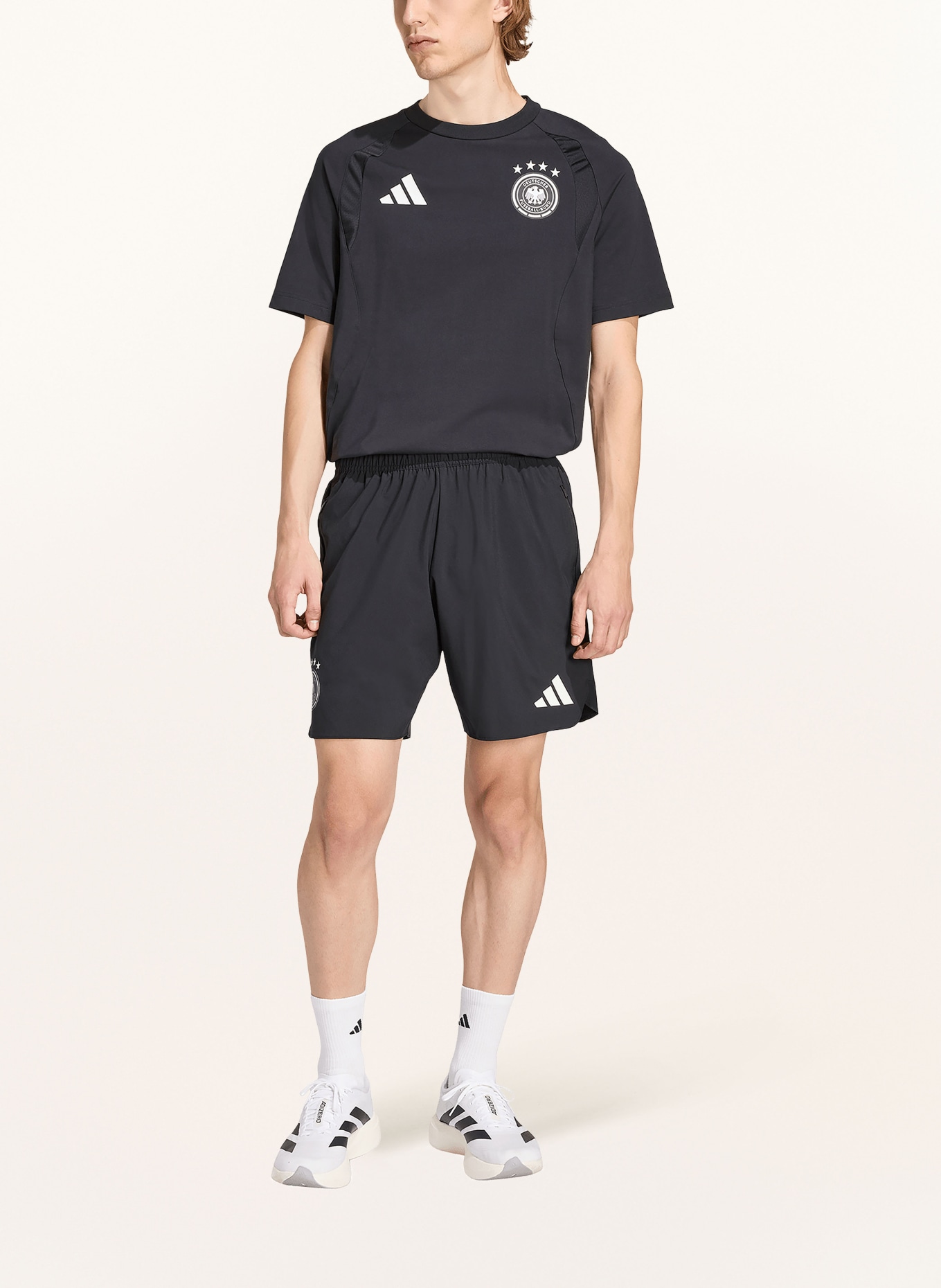 adidas Tričko DEUTSCHLAND TIRO TRAVEL: ČERNÁ