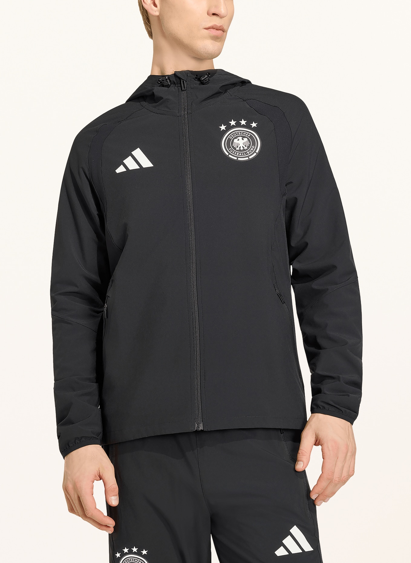 adidas Funktionsjacke DEUTSCHLAND TIRO TRAVEL: SCHWARZ