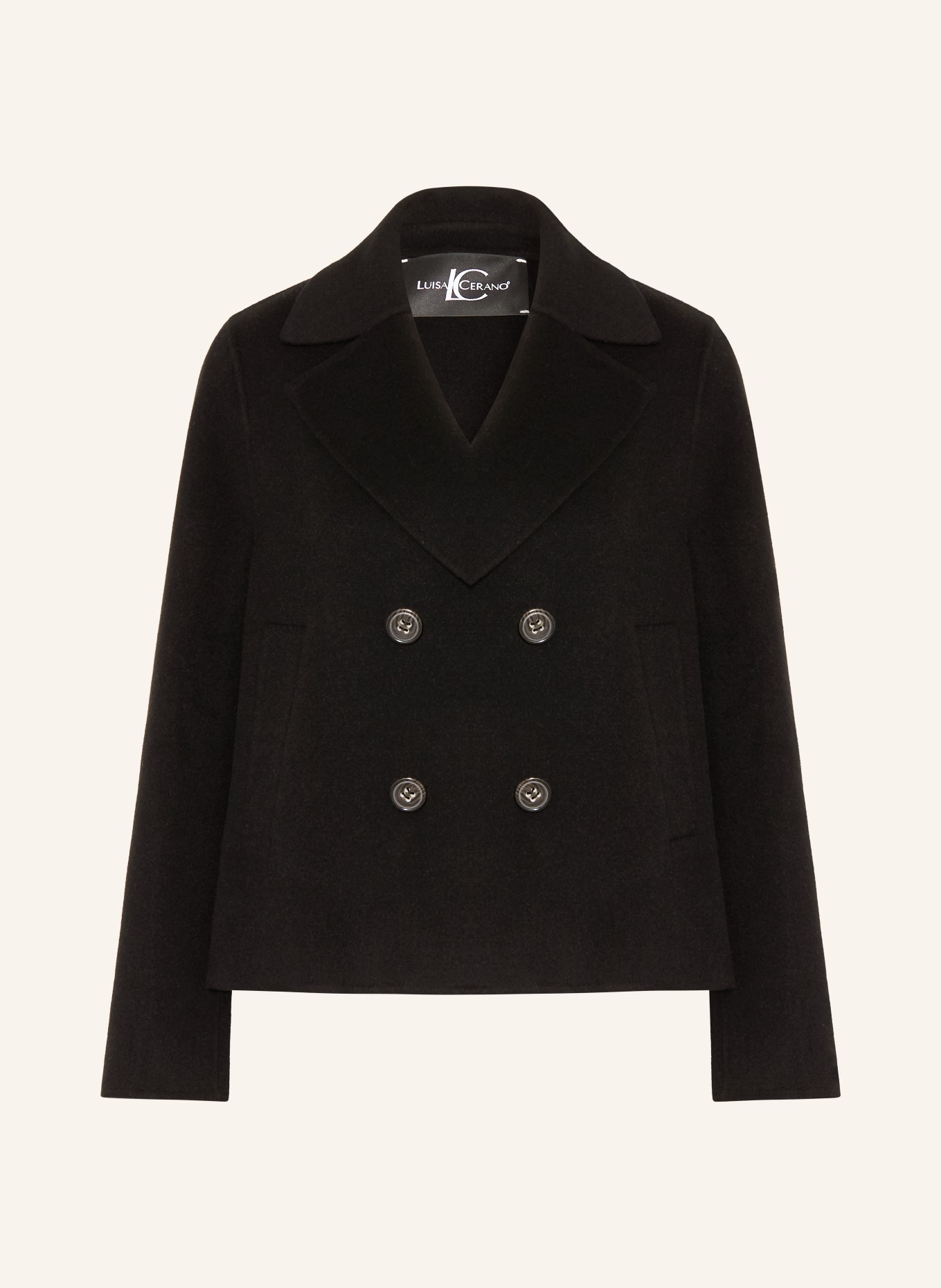 LUISA CERANO Caban kabát: ČERNÁ