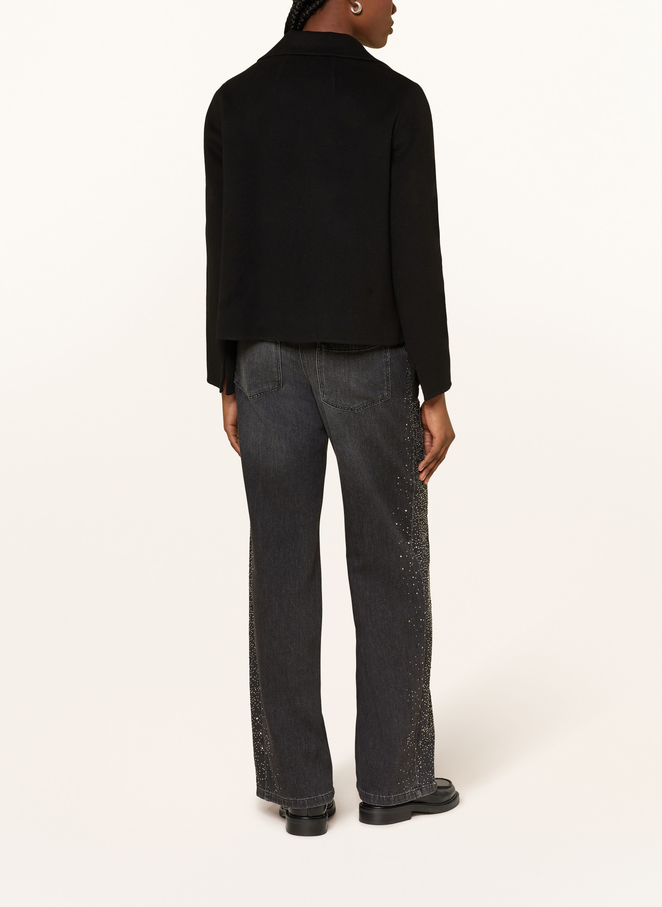 LUISA CERANO Caban kabát: ČERNÁ