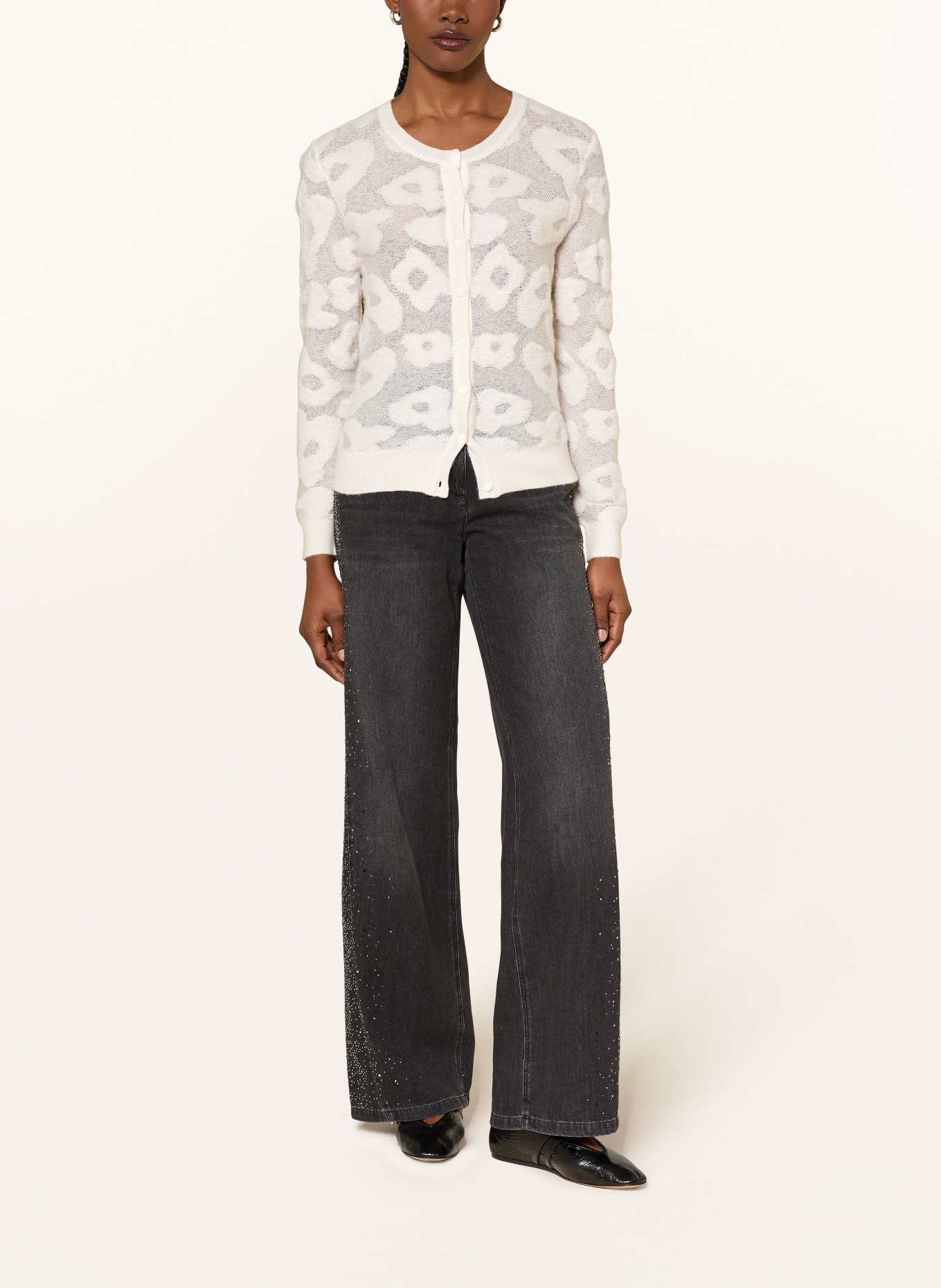 LUISA CERANO Strickjacke: CREME