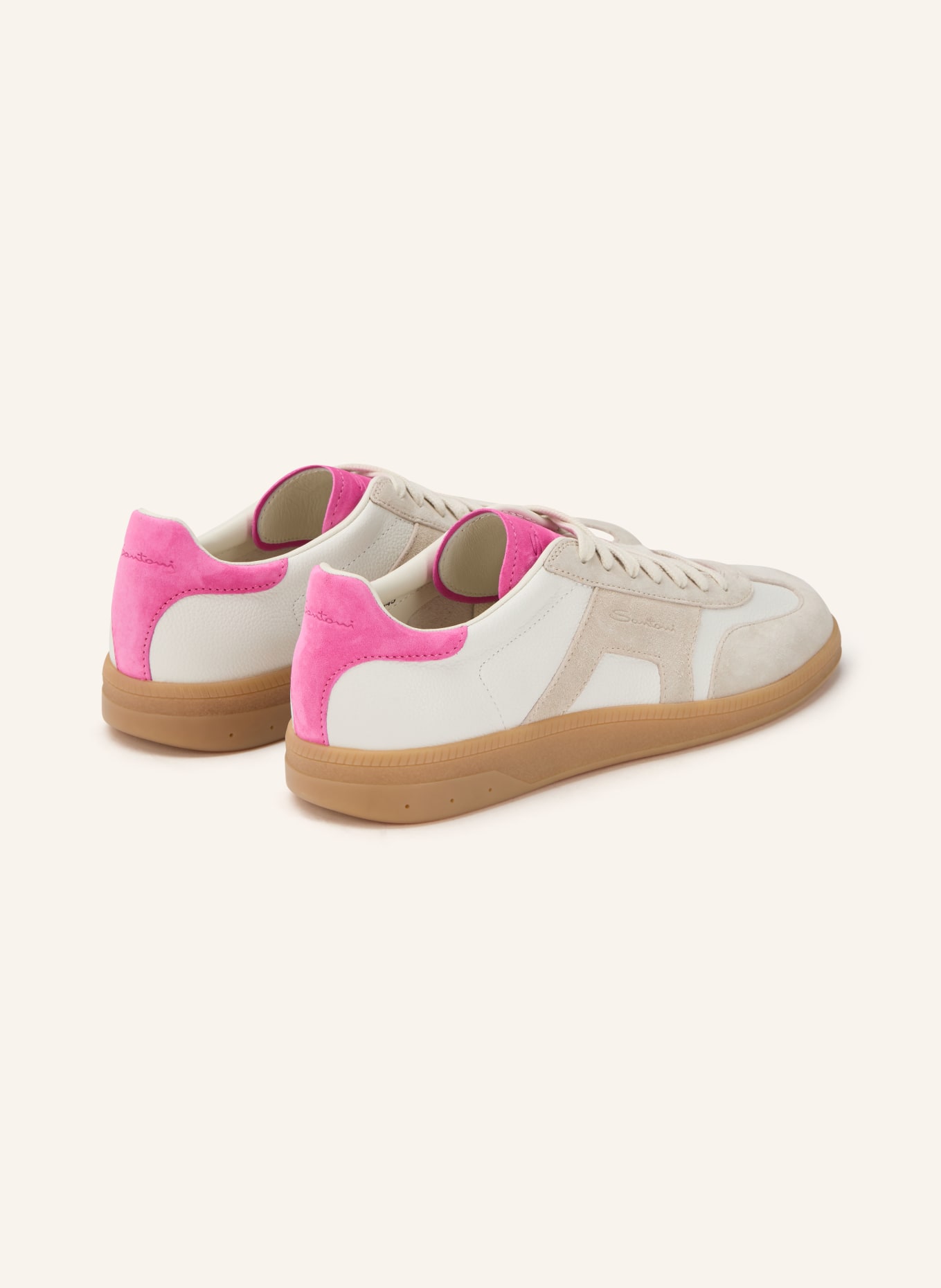 Santoni Sneaker OLYMP: CREME / HELLGRAU / PINK