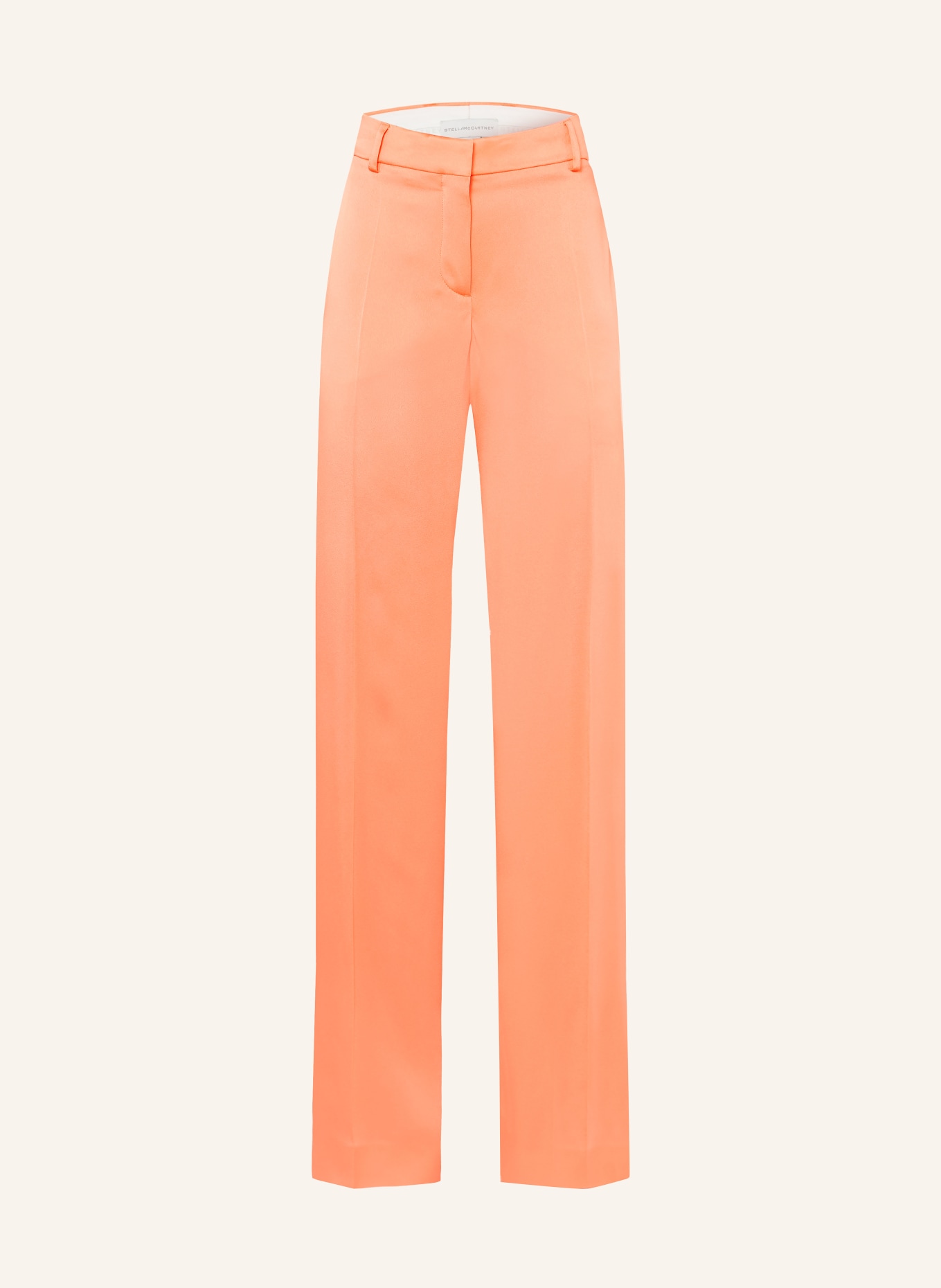 STELLA McCARTNEY satin pants: SALMON