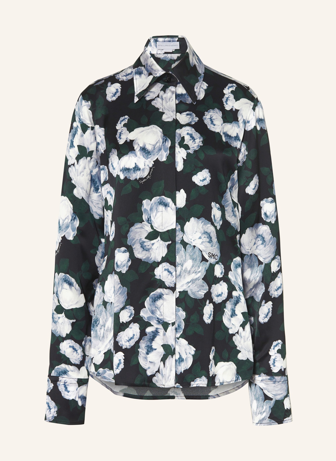 STELLA McCARTNEY Hemdbluse BRUNCH OF ROSES: DUNKELBLAU / DUNKELGRÜN / HELLBLAU