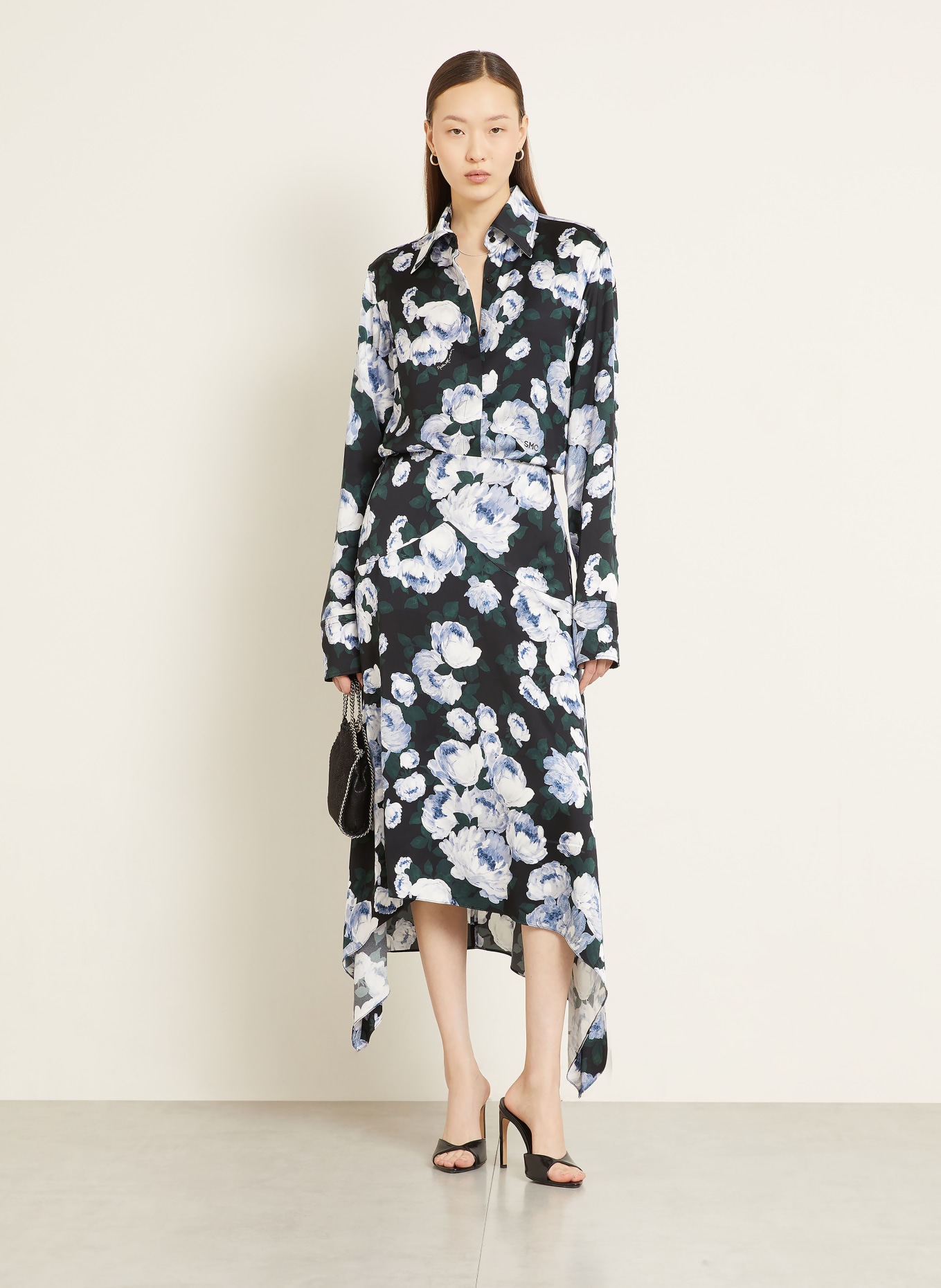 STELLA McCARTNEY Hemdbluse BRUNCH OF ROSES: DUNKELBLAU / DUNKELGRÜN / HELLBLAU