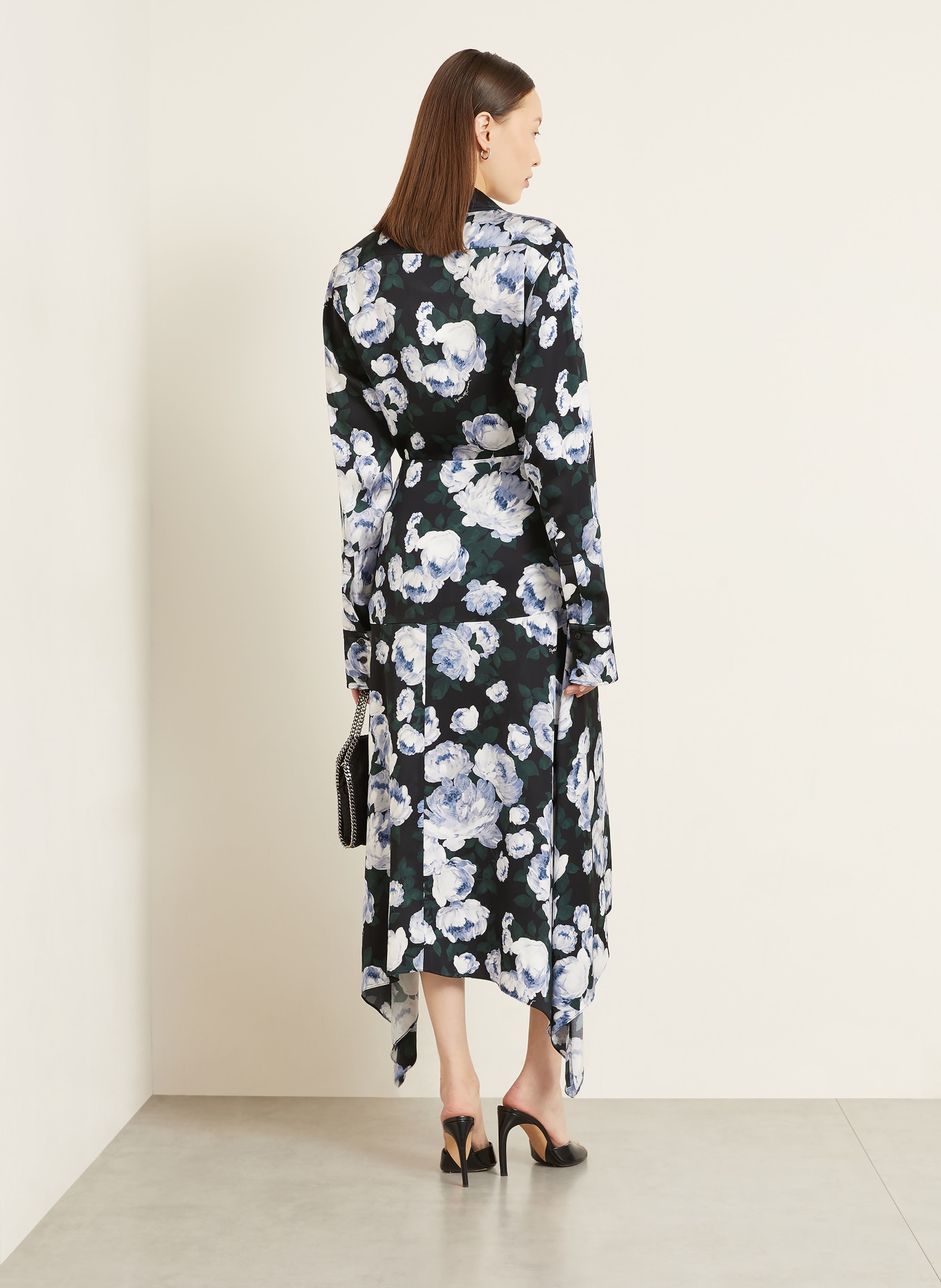 STELLA McCARTNEY Hemdbluse BRUNCH OF ROSES: DUNKELBLAU / DUNKELGRÜN / HELLBLAU