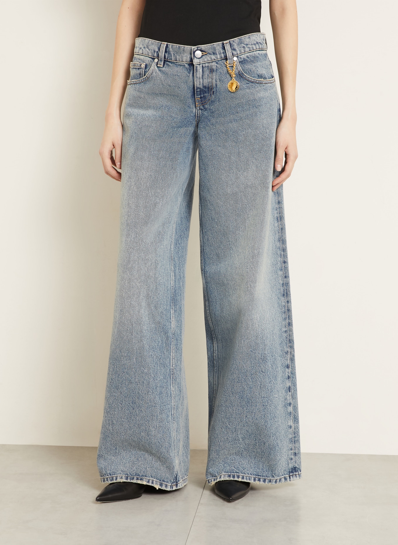STELLA McCARTNEY Wide Leg Jeans: 4152 MID BLUE