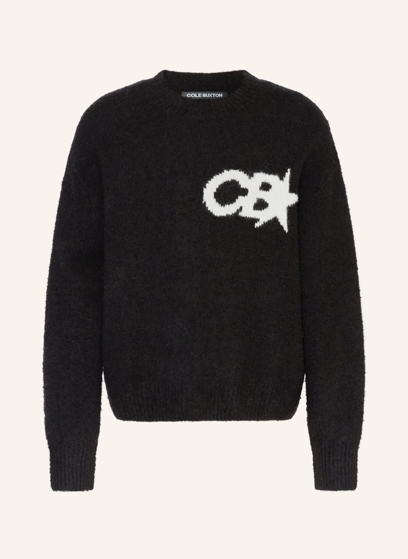 COLE BUXTON Pullover CB STAR: SCHWARZ