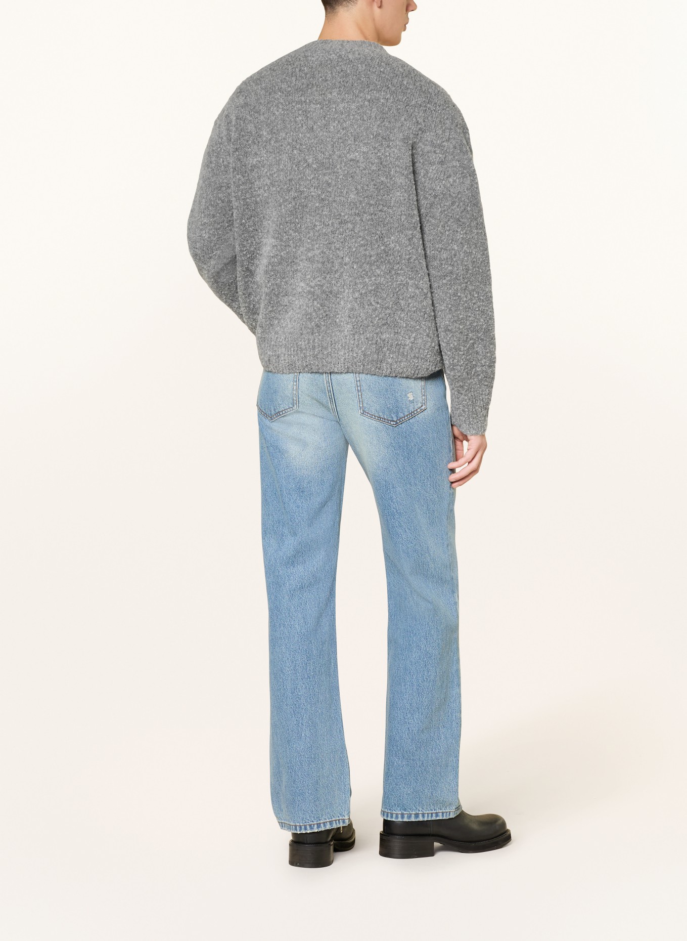 COLE BUXTON CB STAR sweater: GRAY / WHITE