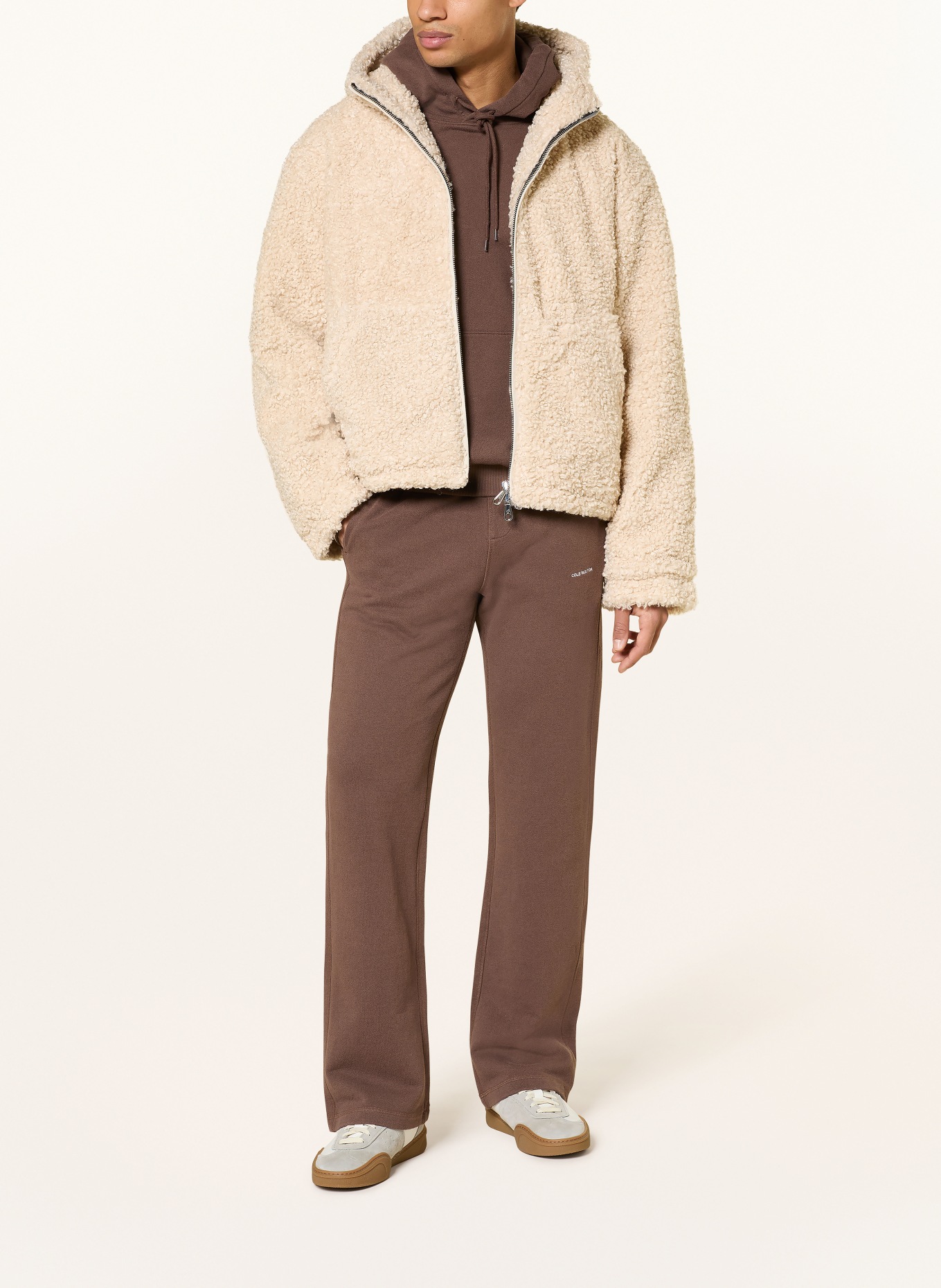 COLE BUXTON teddy fur jacket: CREAM