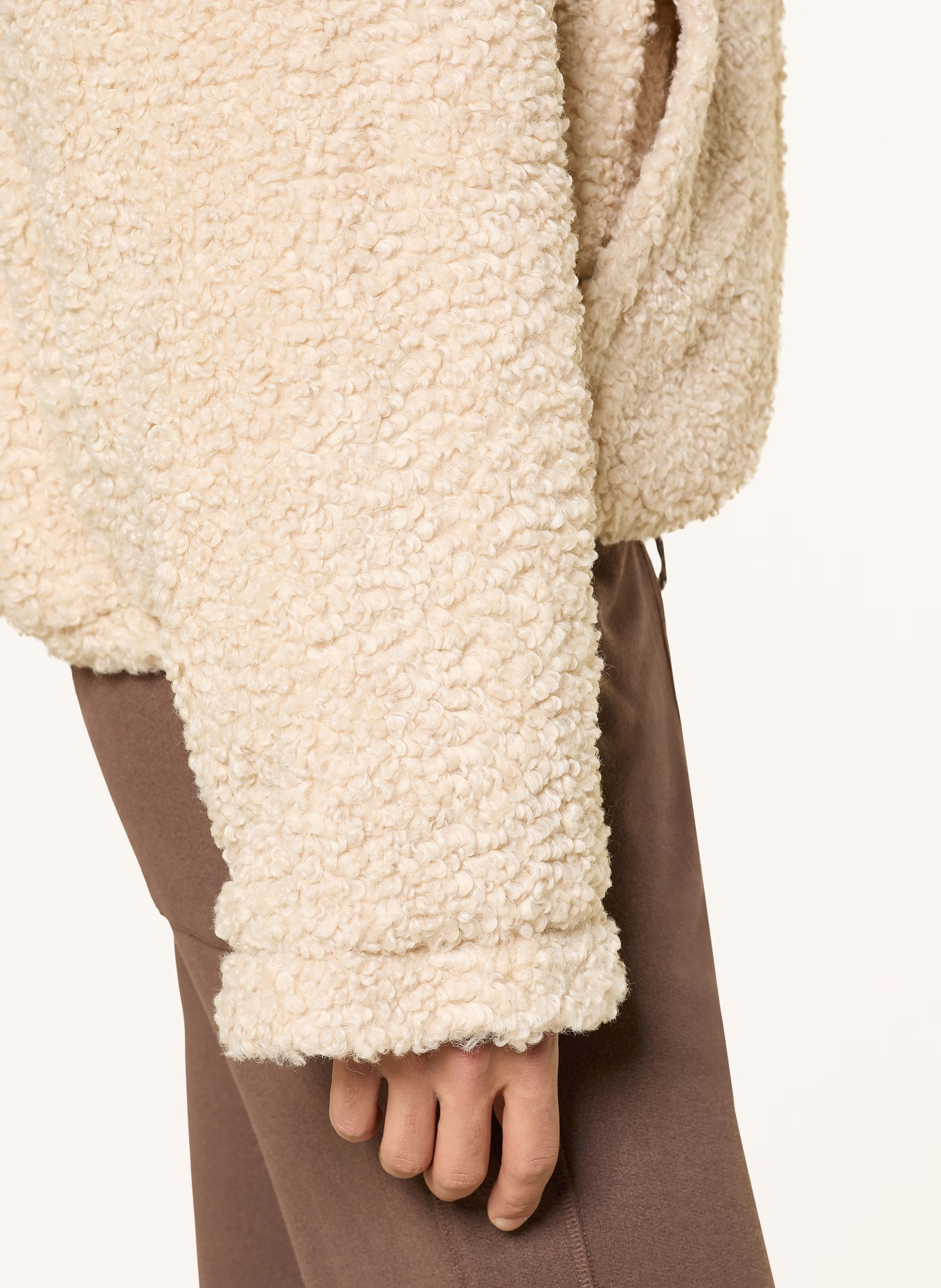 COLE BUXTON teddy fur jacket: CREAM