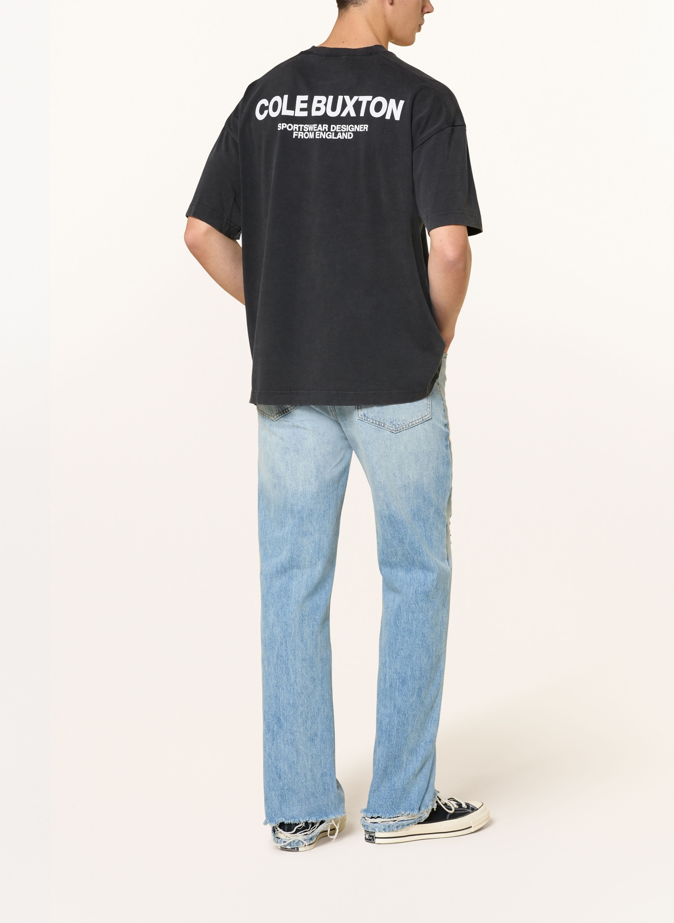 COLE BUXTON T-shirt: BLACK / WHITE