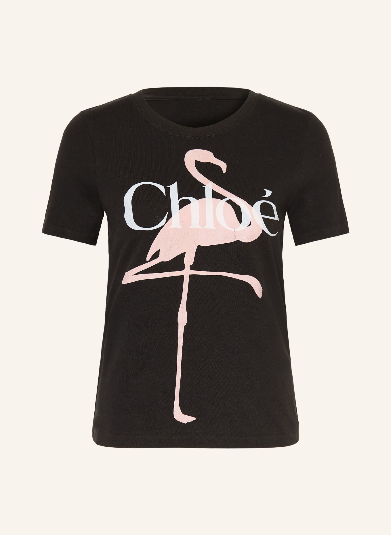 Chloé T-Shirt: SCHWARZ / ROSA