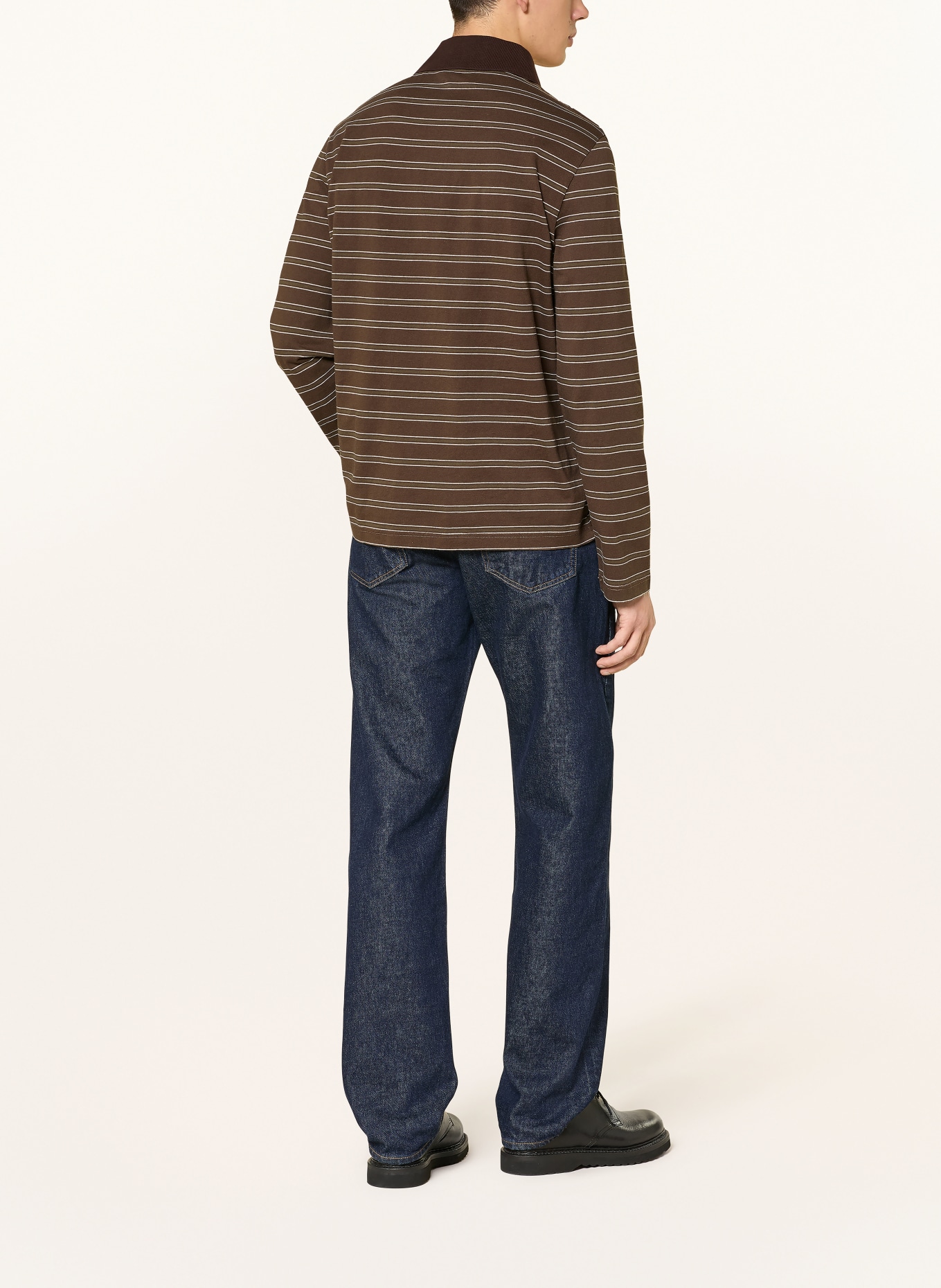 A.P.C. rugby shirt: BROWN / KHAKI