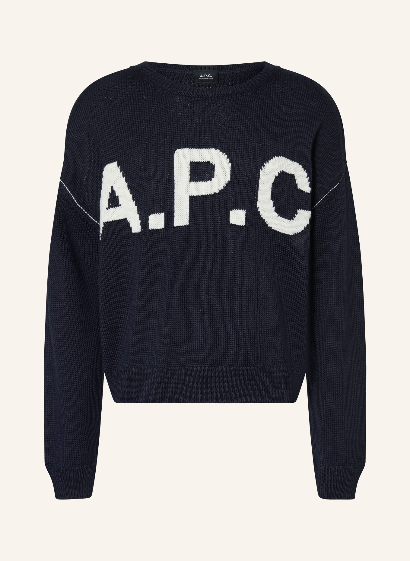 A.P.C. sweter: GRANATOWY / BIAŁY