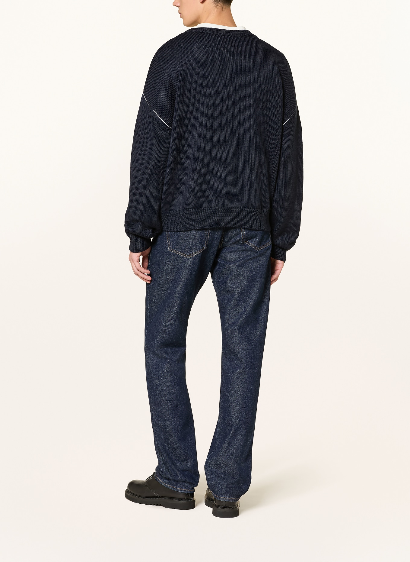A.P.C. sweater: DARK BLUE / WHITE