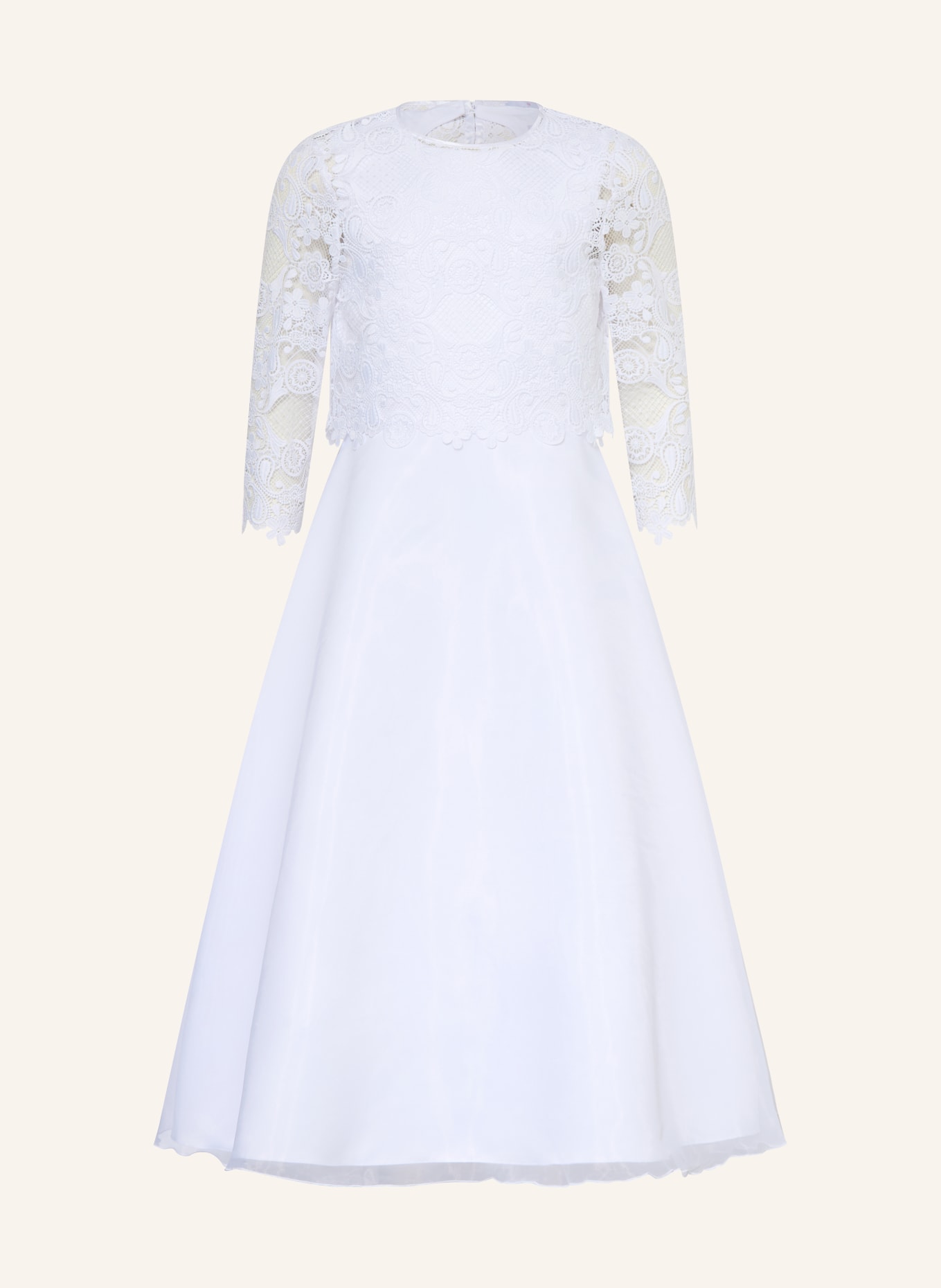 DANAMADE Šaty s krajkou: BÍLÁ