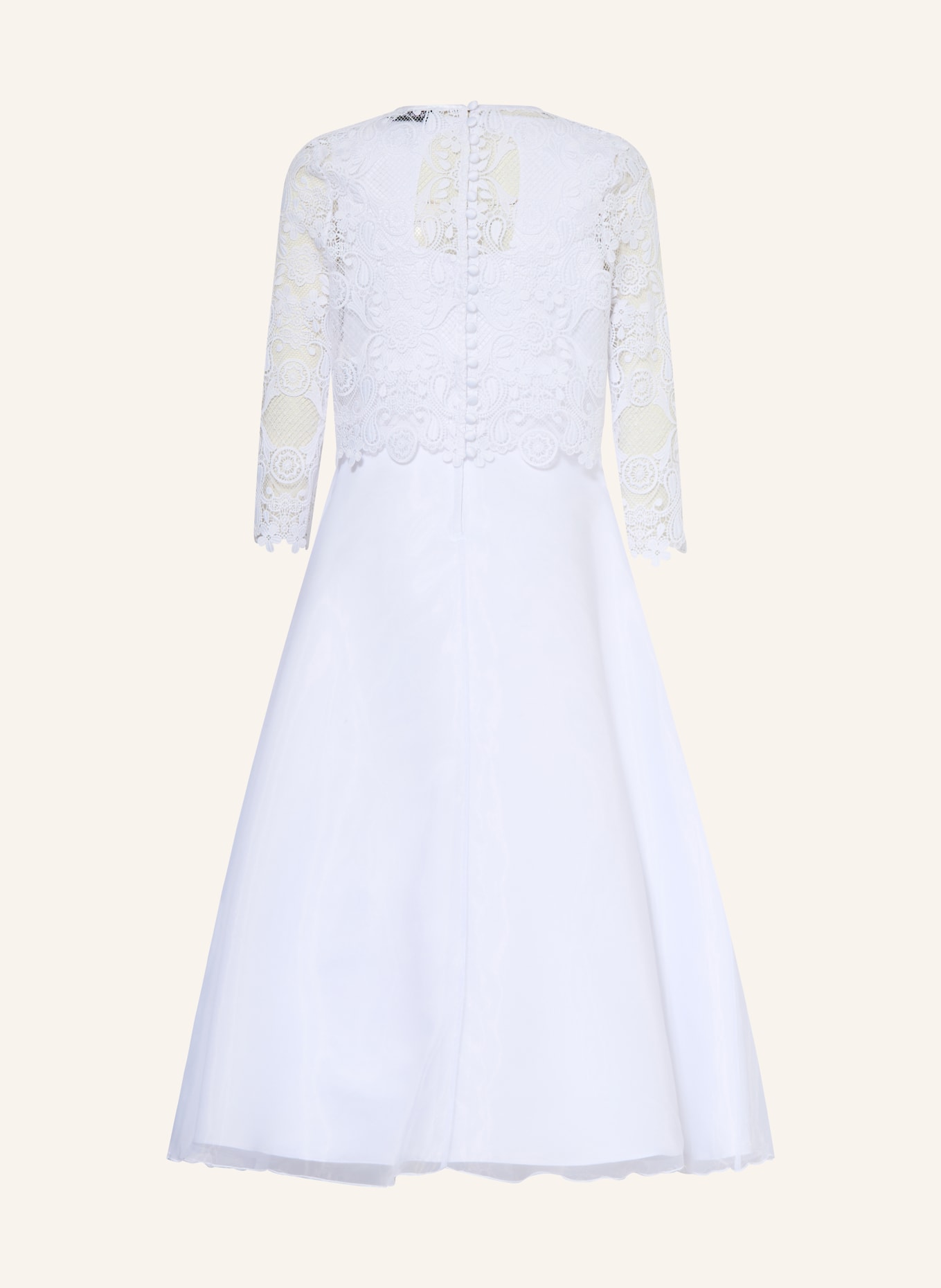 DANAMADE Šaty s krajkou: BÍLÁ