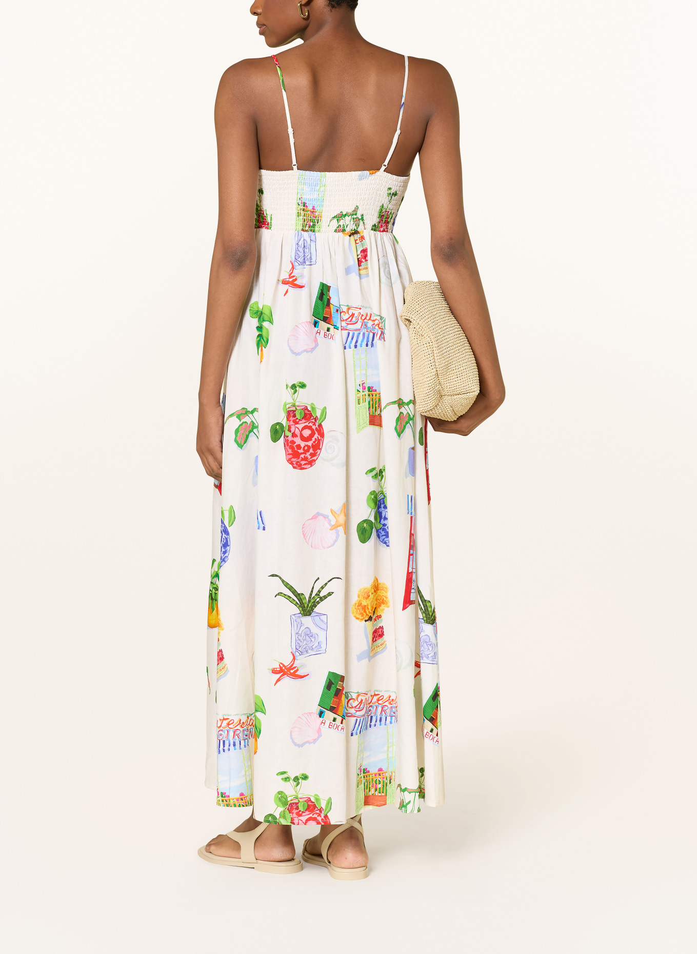 SEAFOLLY Sukienka plażowa LA BOCA z lnem: KREMOWY / CZERWONY / ZIELONY