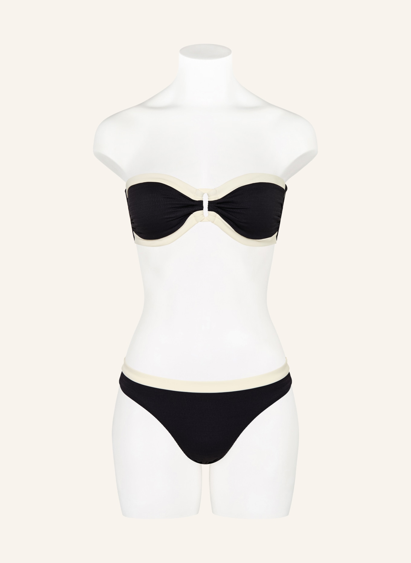 SEAFOLLY Basic bikini bottoms BANDWAVE: BLACK / ECRU