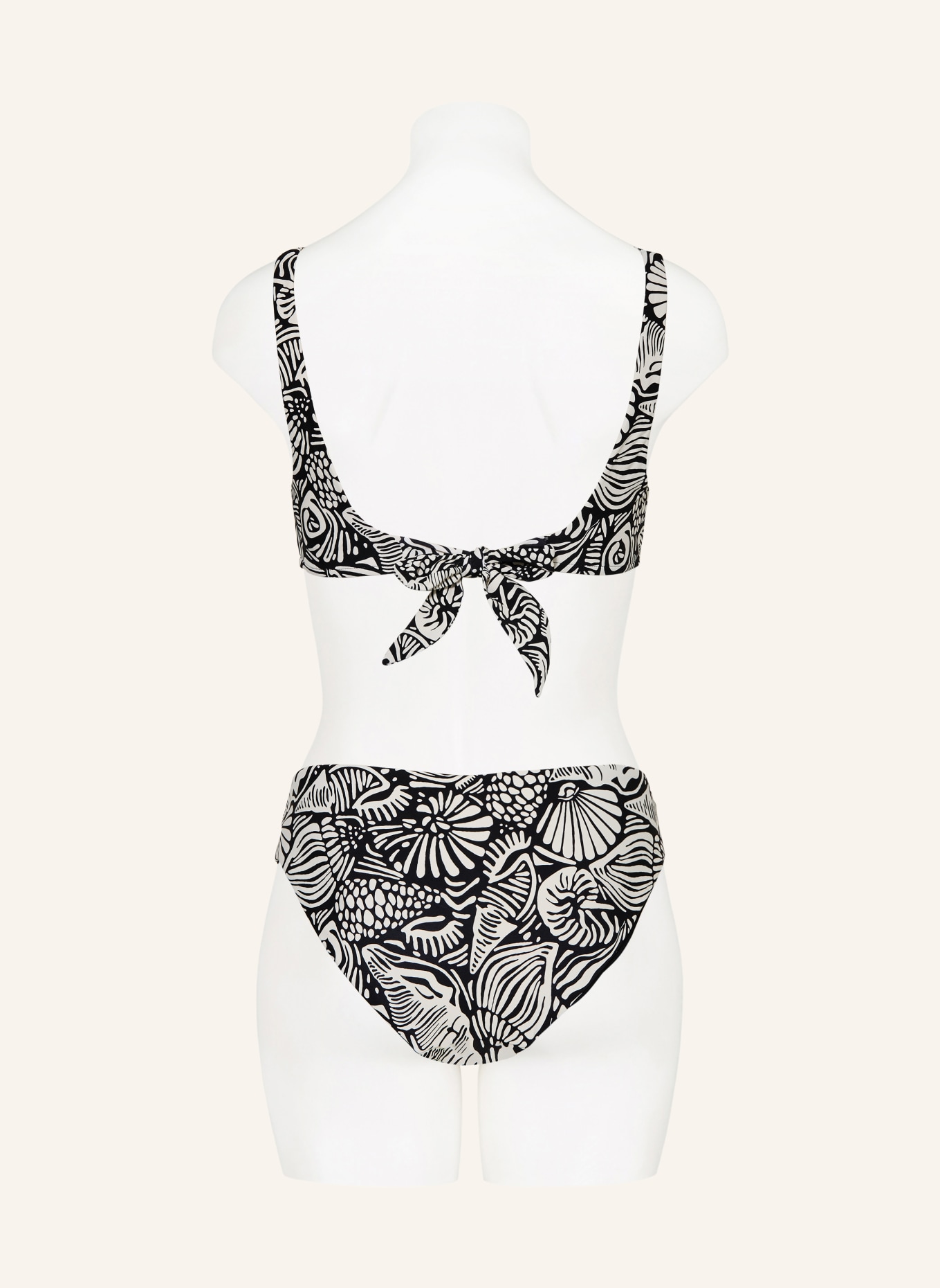 SEAFOLLY SHELLS bralette bikini top: BLACK / CREAM