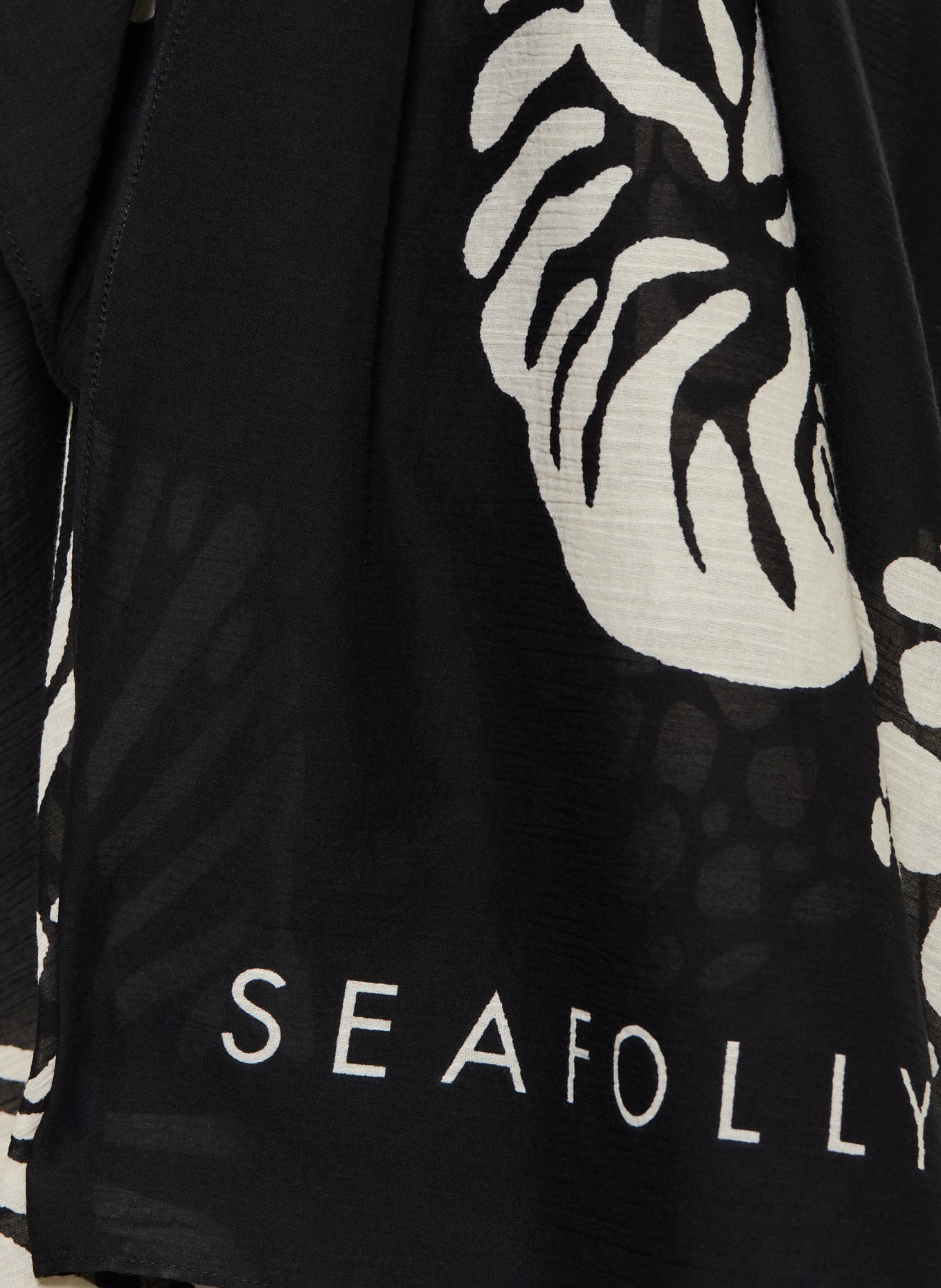 SEAFOLLY Pareo C SHELLS: CZARNY / KREMOWY