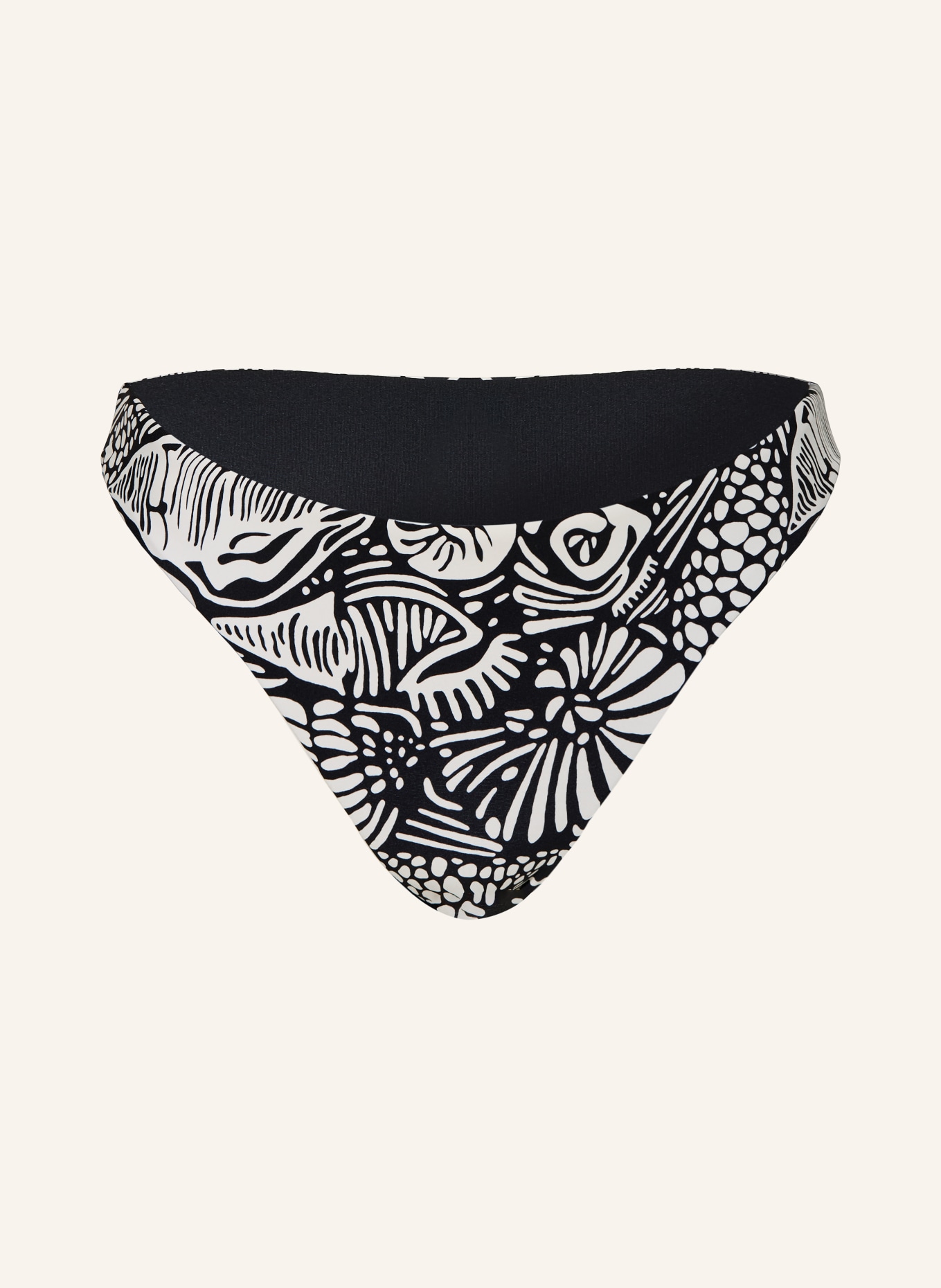 SEAFOLLY Panty-Bikini-Hose SHELLS zum Wenden: SCHWARZ / CREME