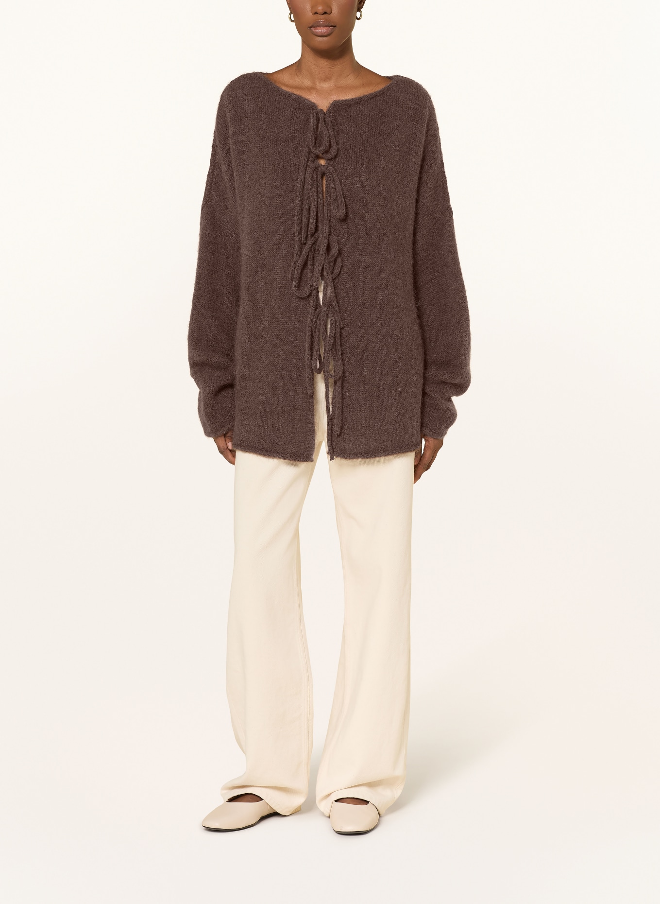 by Aylin Koenig Kardigan MANA z dodatkiem alpaki: BRĄZOWY