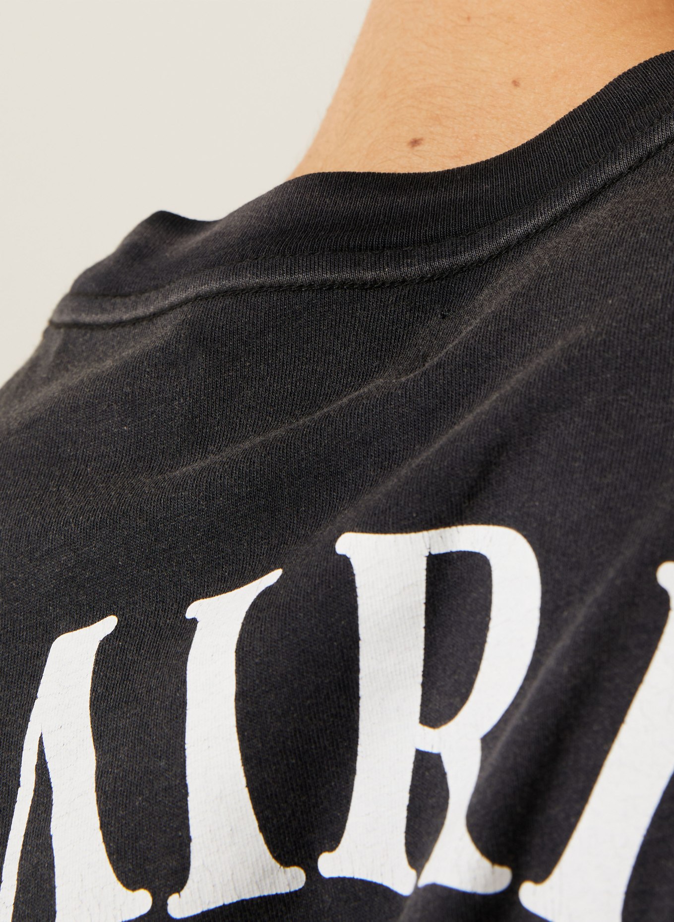 AMIRI Koszulka z długim rękawem: CZARNY / JASKRAWY NIEBIESKI